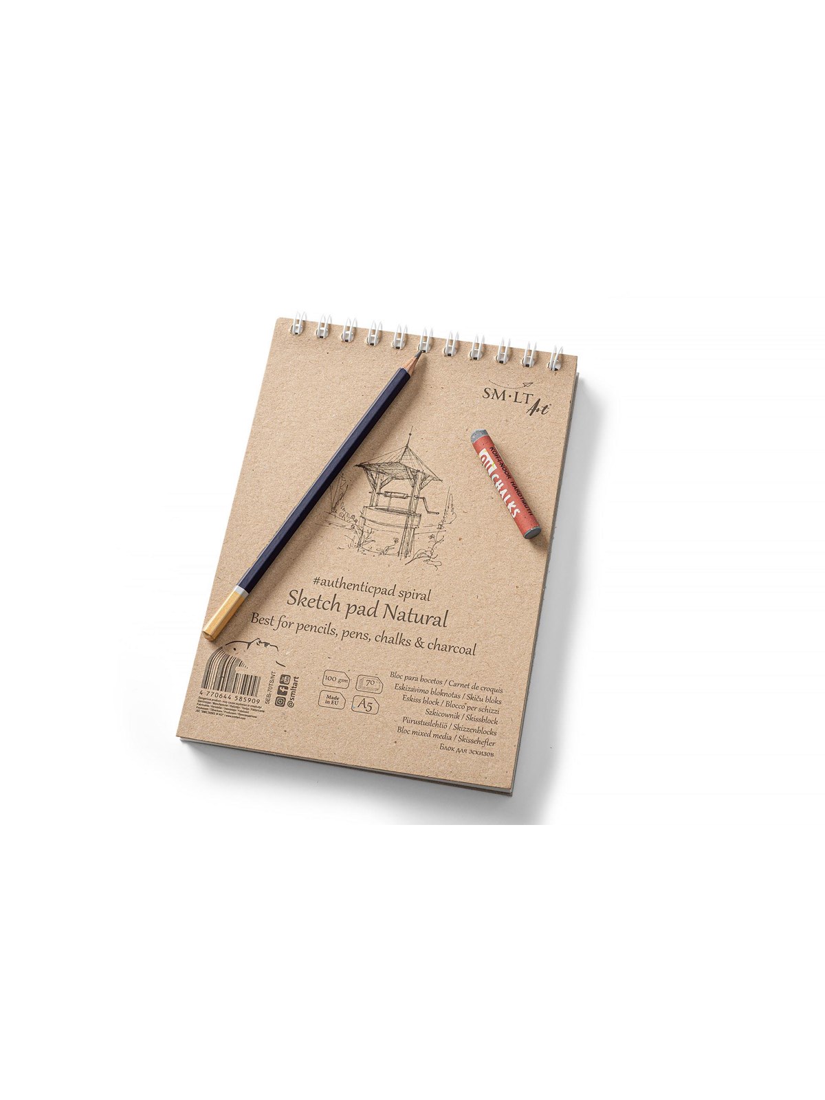 Smlt Drawing Pad Skitse Natural. A5. 100g. - Bloecke Formulare Und Notizbuecher - Sm102-a5