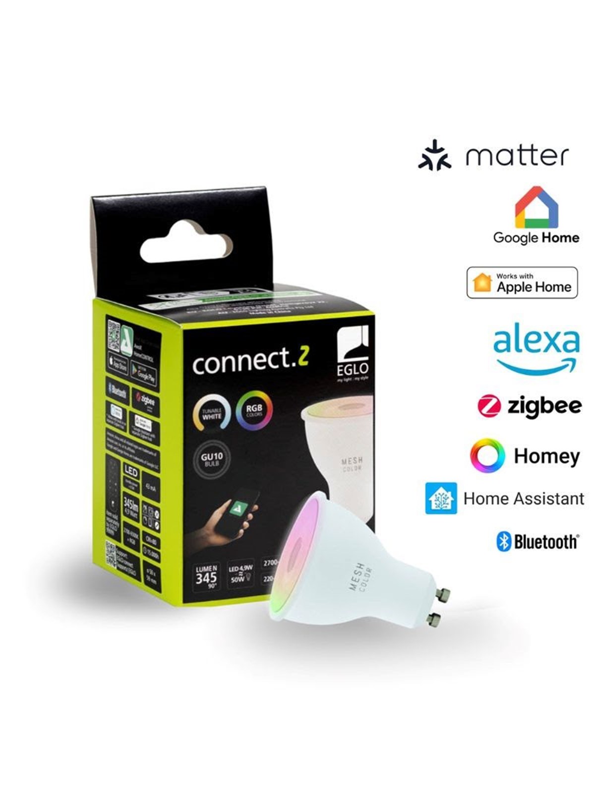 Eglo Gu10 Led-z Matter Rgb/cct 4.9W 420lmopal - Smart Home - 110394
