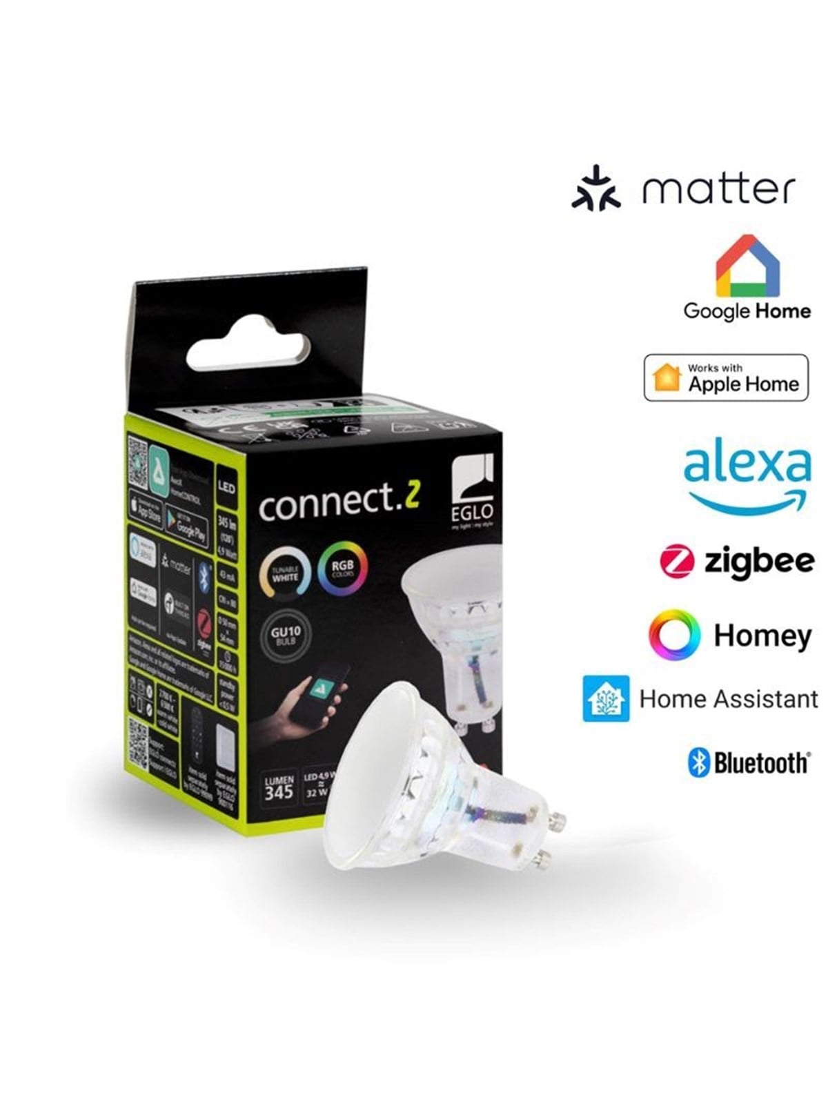 Eglo Gu10 Led-z Matter Rgb/cct 4.9W 345lm - Smart Home - 110421