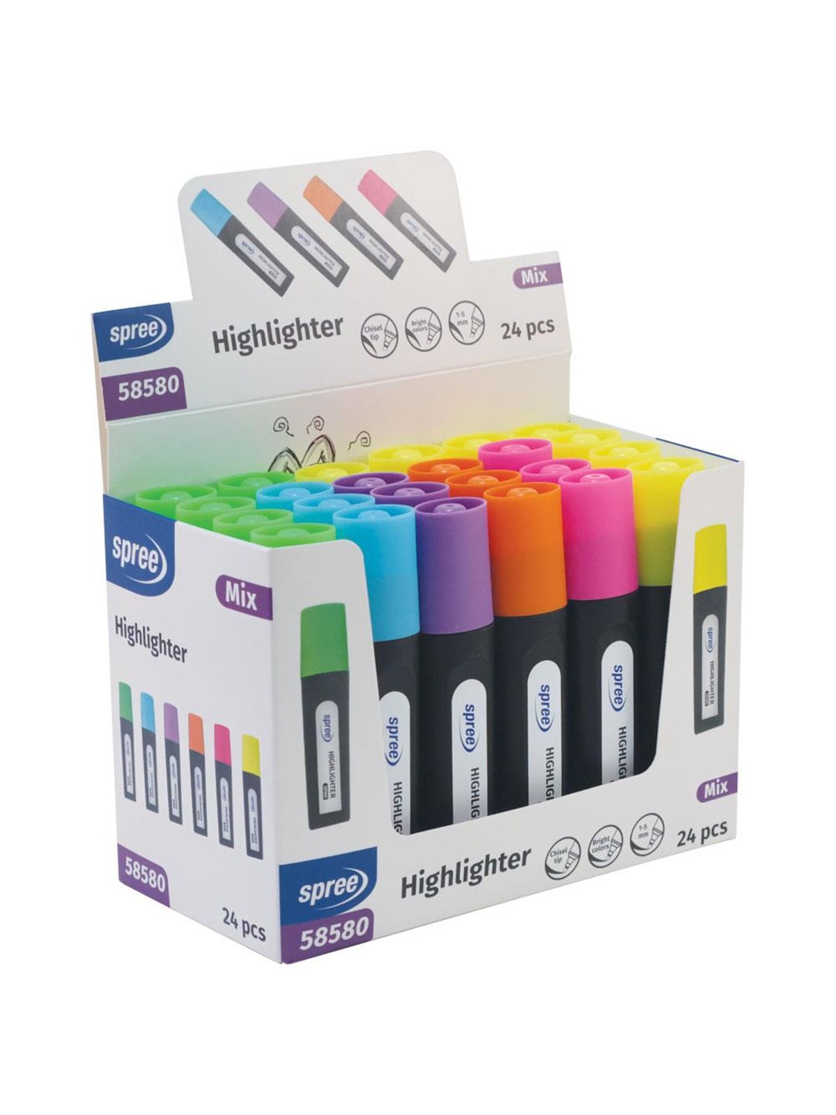 Spree Highlighter Display With 24 Pcs. - Hobby Zubehoer - 58580