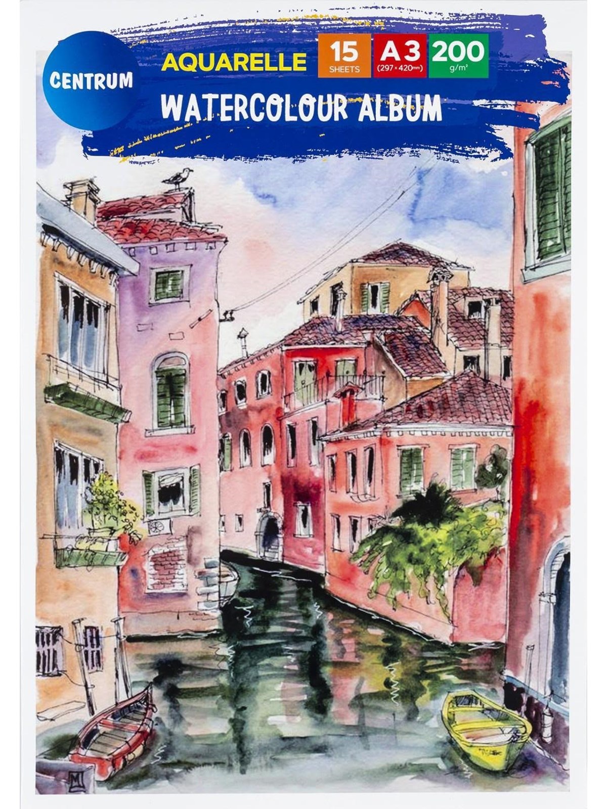 Centrum Watercolor Pad A3. 200g. 15 Sheets. - Hobby Zubehoer - 82600