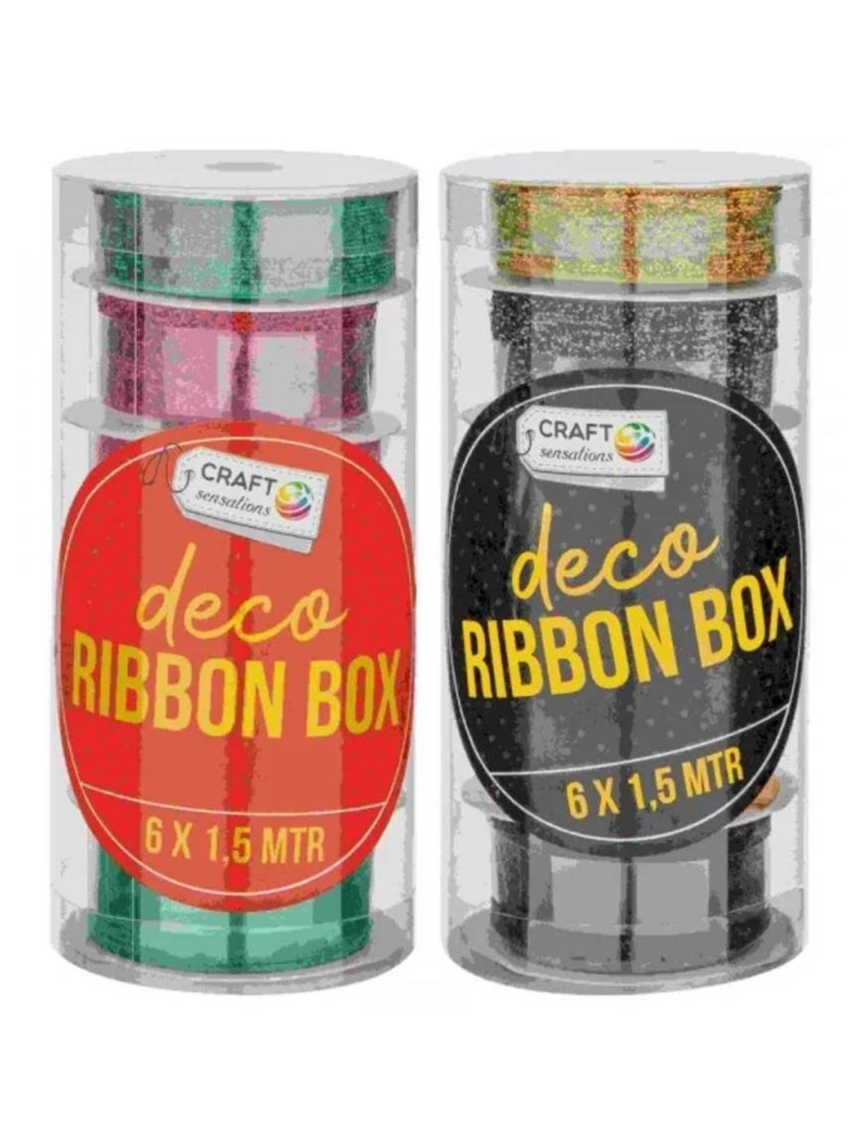 Creative Craft Group Gift Ribbon 6 Wide Rolls in Round Box. Ace - Hobby Zubehoer - Cr0998k/ge