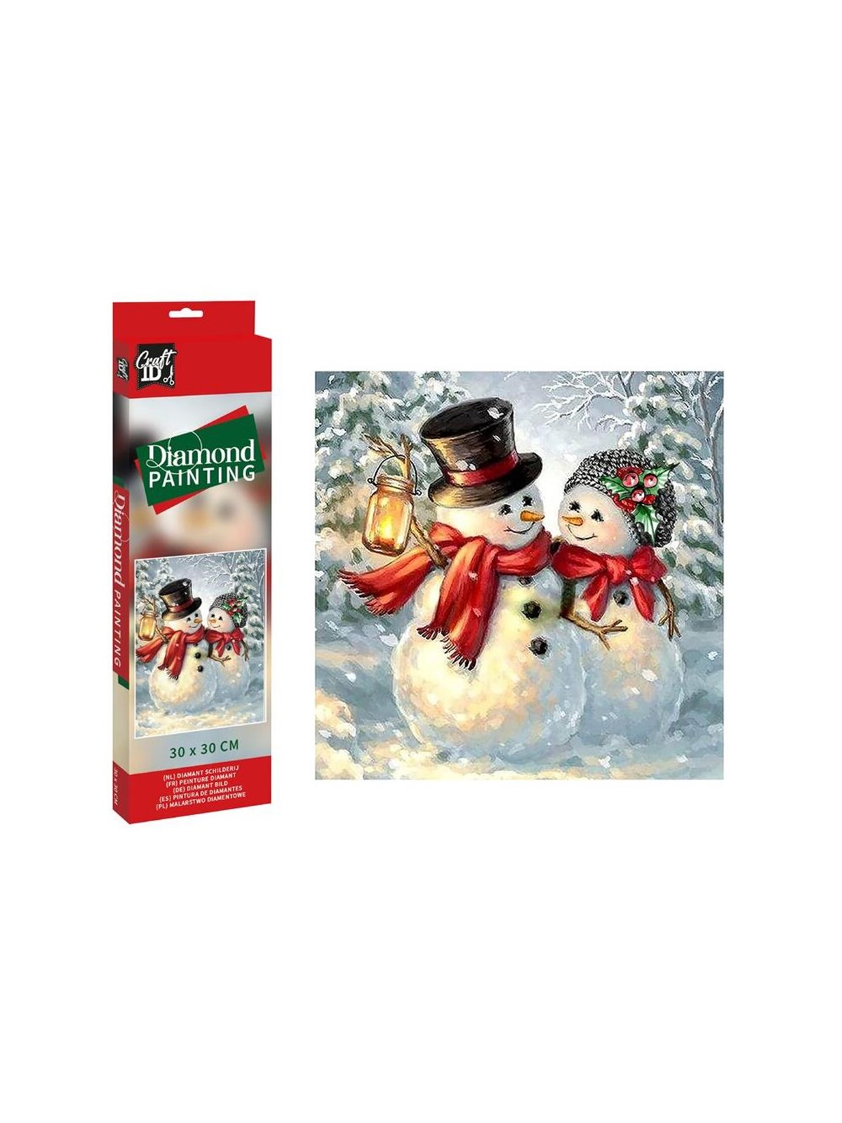 Creative Craft Group Diamond Painting 30*30cm. Jul. Snemand - Hobby Zubehoer - Cr8008/ge