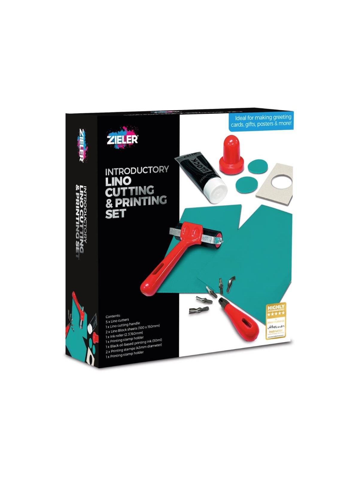 Zieler Linoleum Print Starter Set 16 Pieces - Hobby Zubehoer - Z09299557