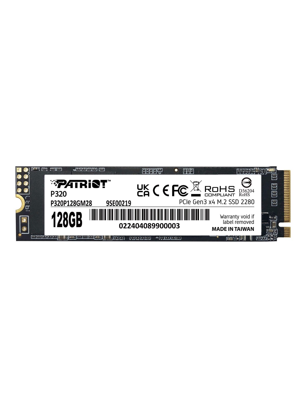 Patriot P320 - Ssd - 128 GB - Pcie 3.0 x4 (Nvme) - P320p128gm28