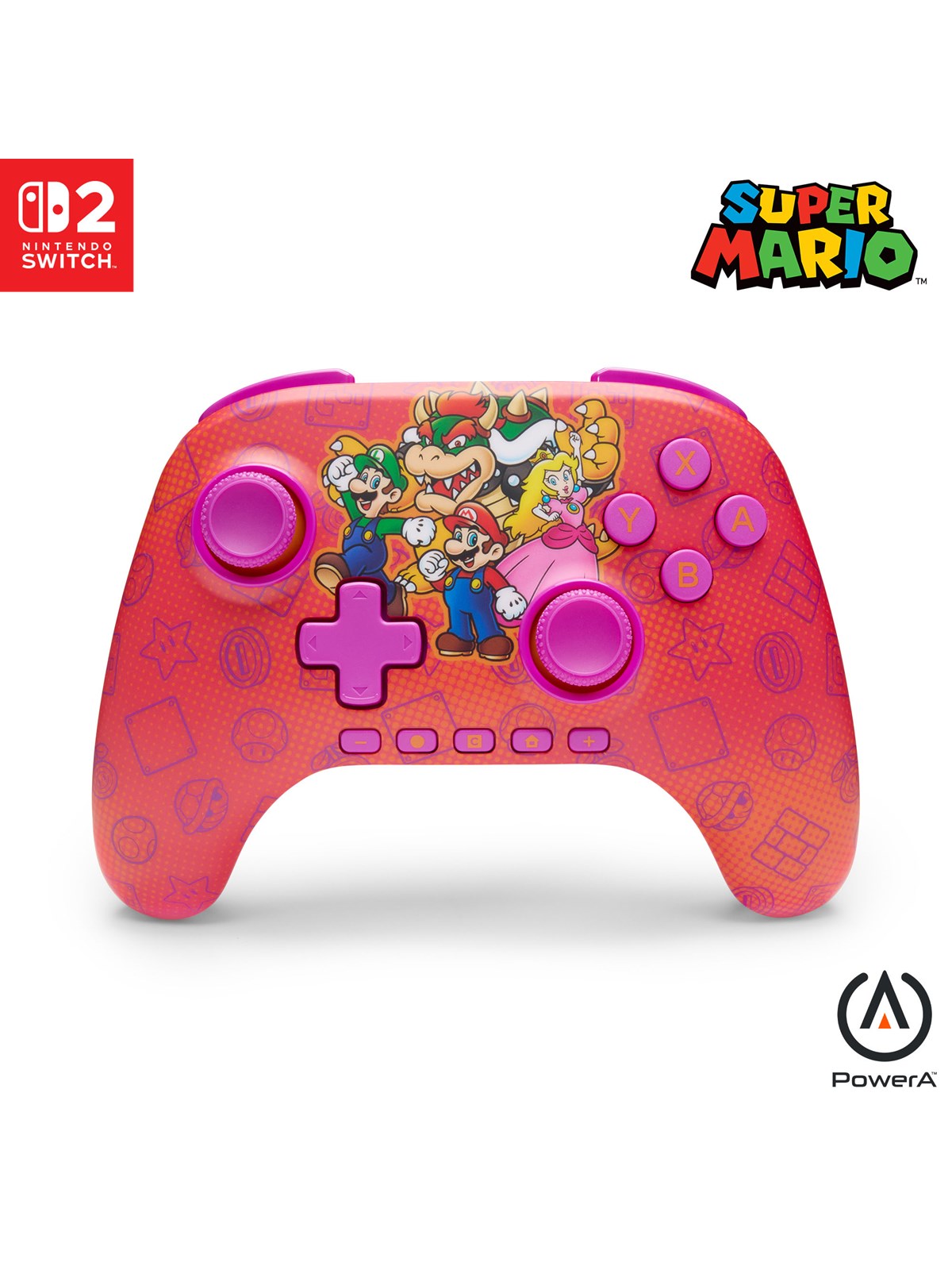 Powera Kabelloser Advantage-controller Für Nintendo Switch 2 - Mario Und Freunde - Gaming Zubehoer - Nsgp0548