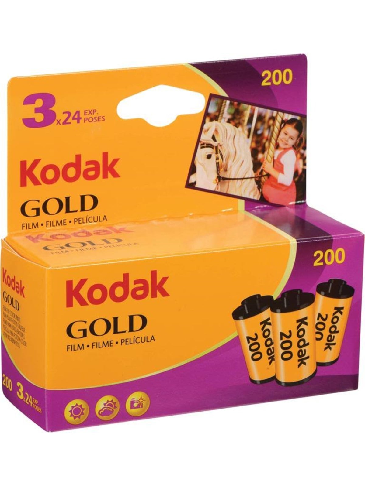 Kodak 135 Gold 200 Carded 24x3 - Photo Film - 6033971