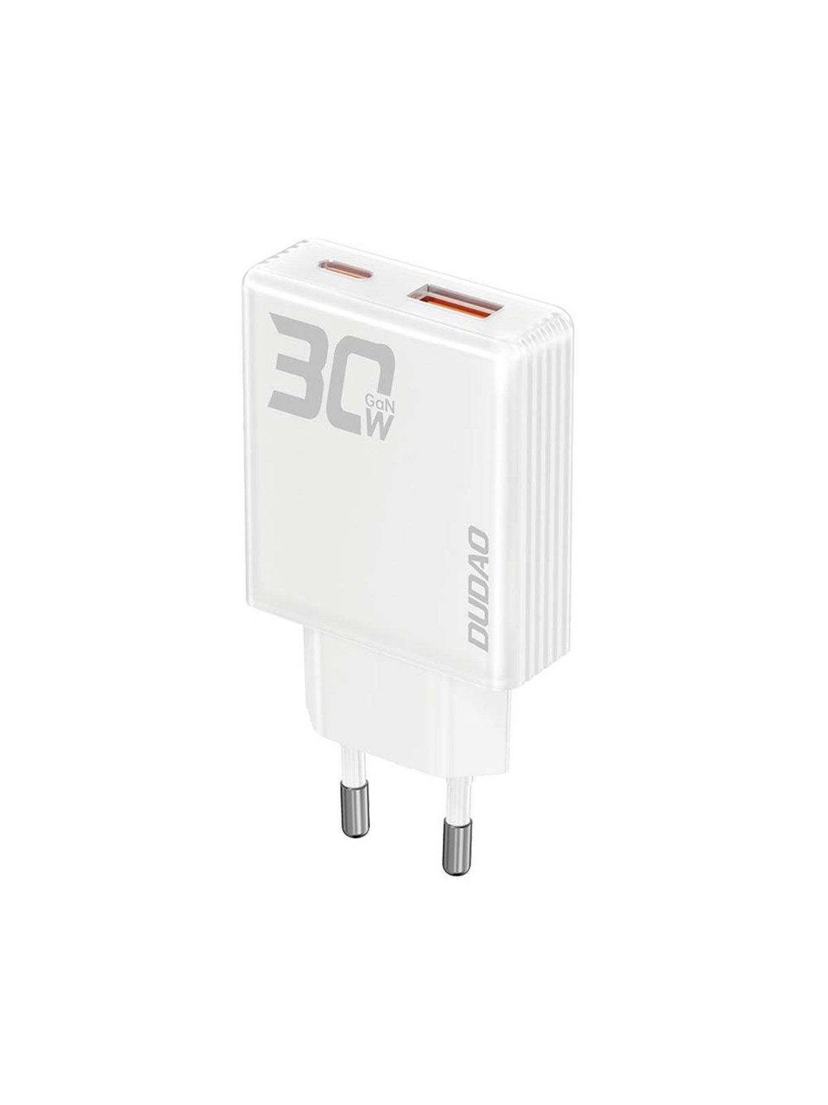 Dudao Gan A30eu 30w Usb-a / Usb-c Wall Charger - White - Handys Adapter Und Ladegeraete - 6976625332793
