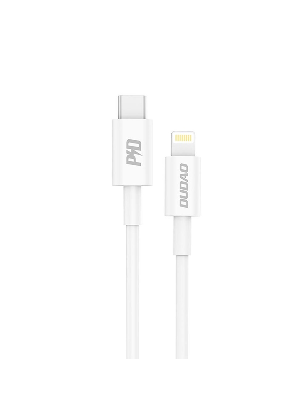 Dudao L6x Usb-c - Lightning PD 20w 1m Cable - White - Usb Kabel - 6970379617649
