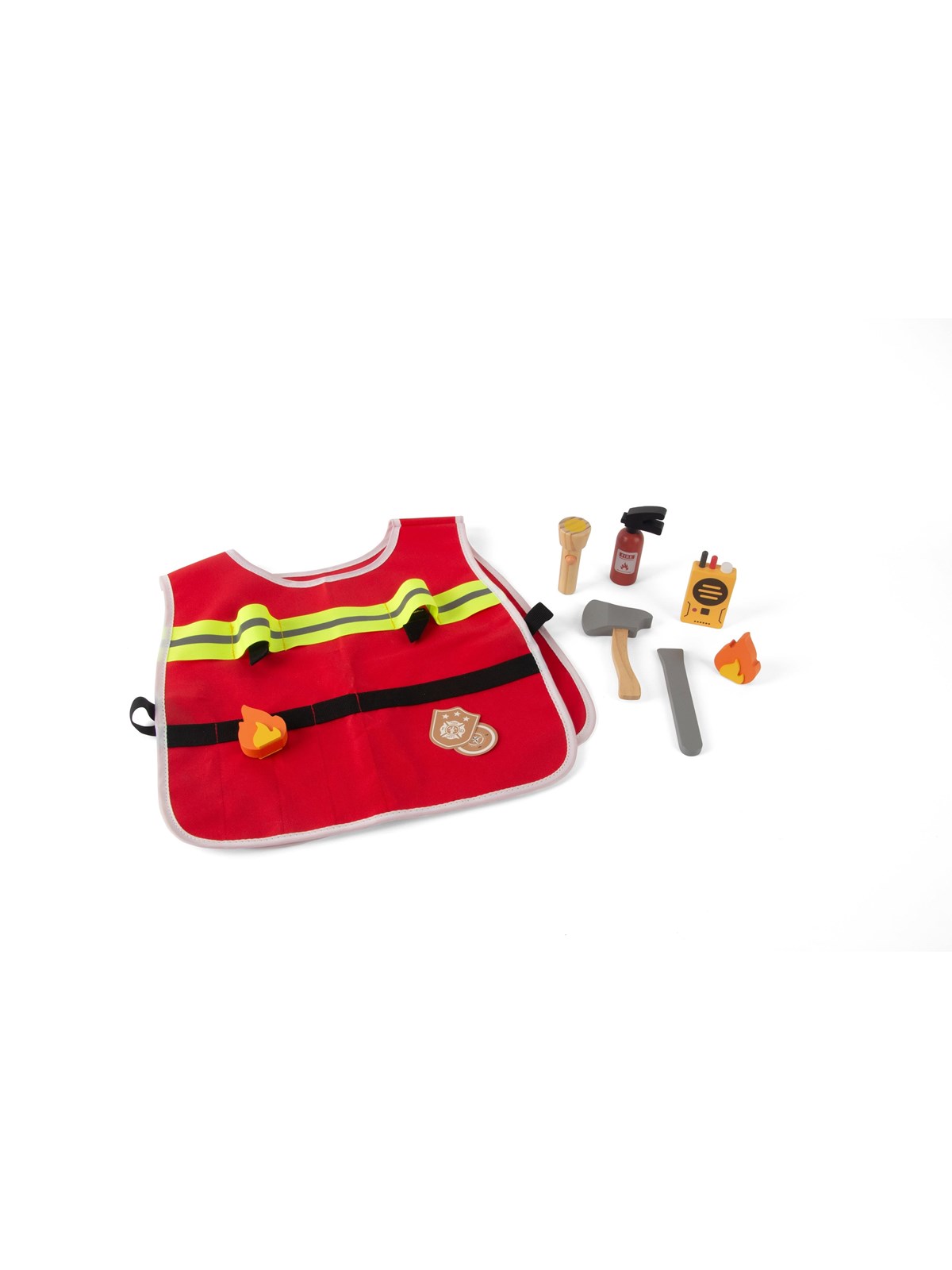 Dantoy Firefighter Play Set Wood in Giftbox 10 Pcs - Rollenspiele - 5715