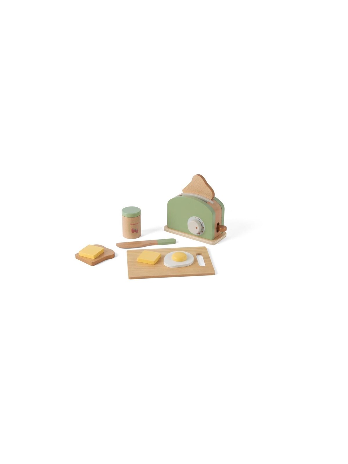 Dantoy Toaster Set Wood in Gift Box 9 Pcs - Spielkueche Zubehoer - 5701