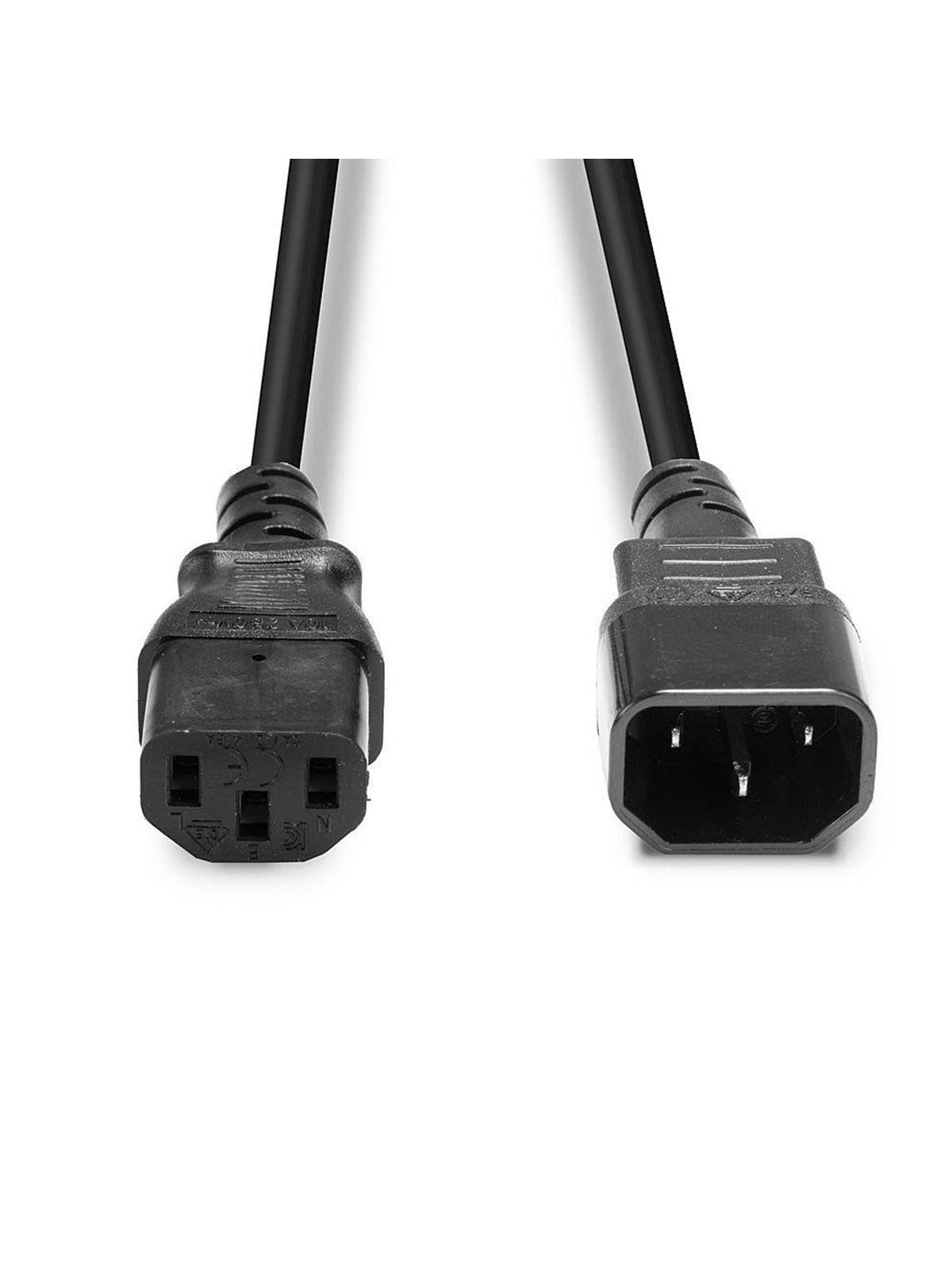 Lindy C14 to C13 Mains Extension Cable Black - 1m - Stromkabel Intern - 30321