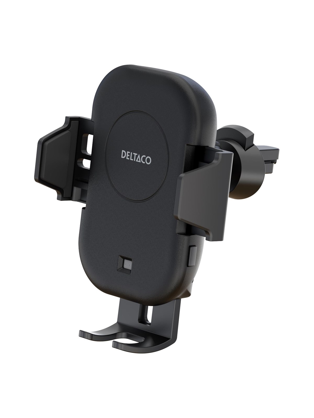 Deltaco Wireless Car Charger | 15 W | Automatic Open And Close | Dual Mounts | Black - Handys Adapter Und Ladegeraete - Qi-c1001