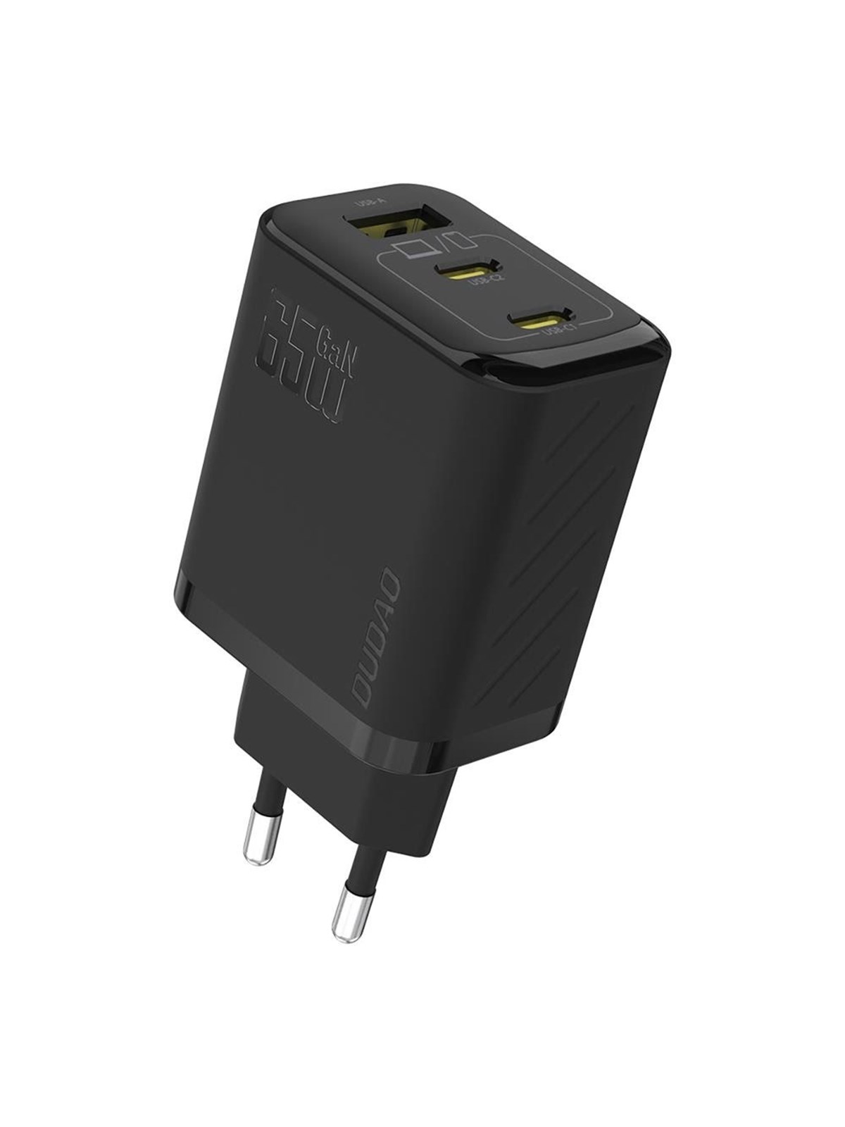 Dudao A29 65w Gan Wall Charger 2 x Usb-c + 1 x Usb-a - Black - Handys Adapter Und Ladegeraete - 6976625334339