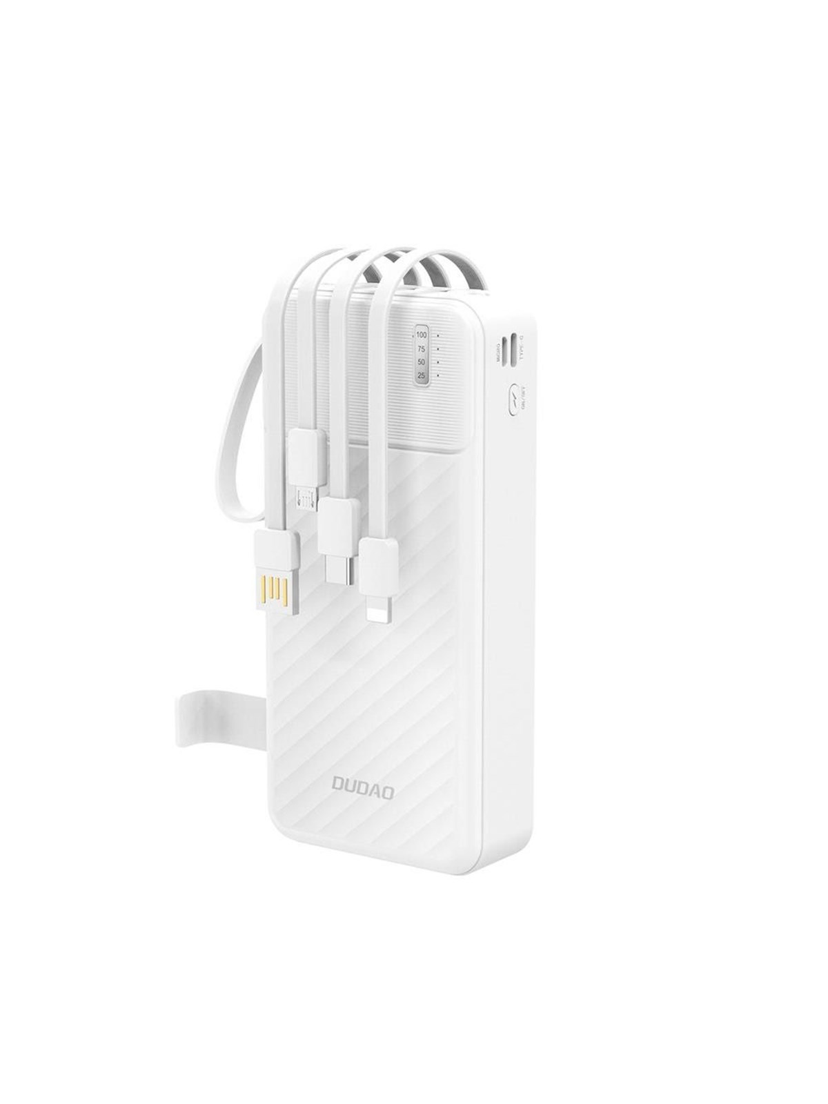 Dudao K11 Pro 20000mah Powerbank With Built-in Cables - White Powerbank (Akku) - Weiß - 20000 Mah - Powerbank Akku - 6977196681884