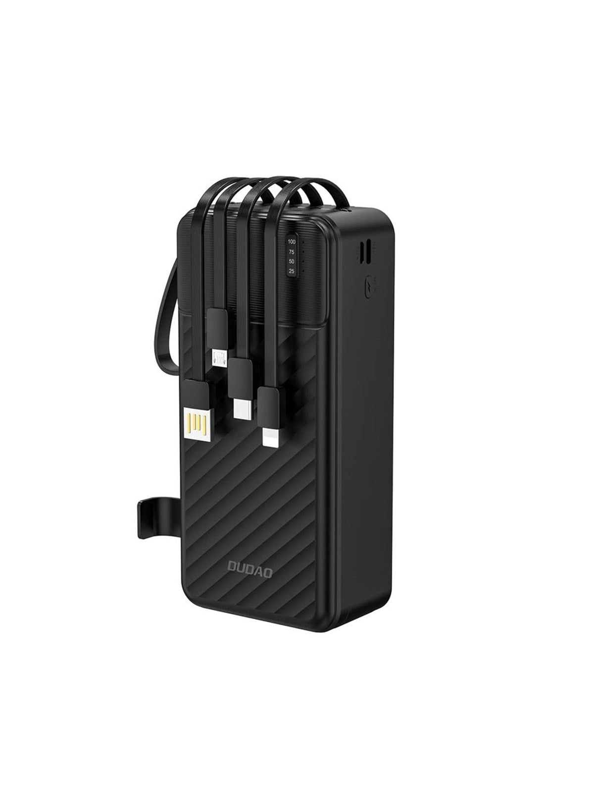 Dudao K11 Max Powerbank With Built-in Cables Powerbank (Akku) - Schwarz - 30000 Mah - Powerbank Akku - 6977196681914