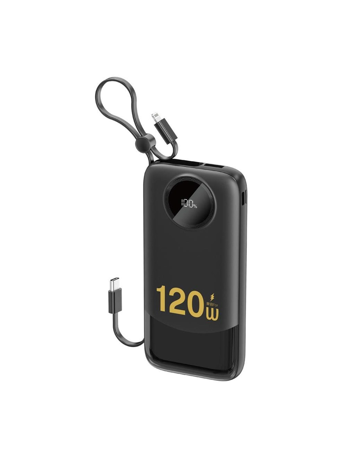 Dudao K13 10000mah Powerbank With Built-in Cable - Black Powerbank (Akku) - Schwarz - 10000 Mah - Powerbank Akku - 6977196682331