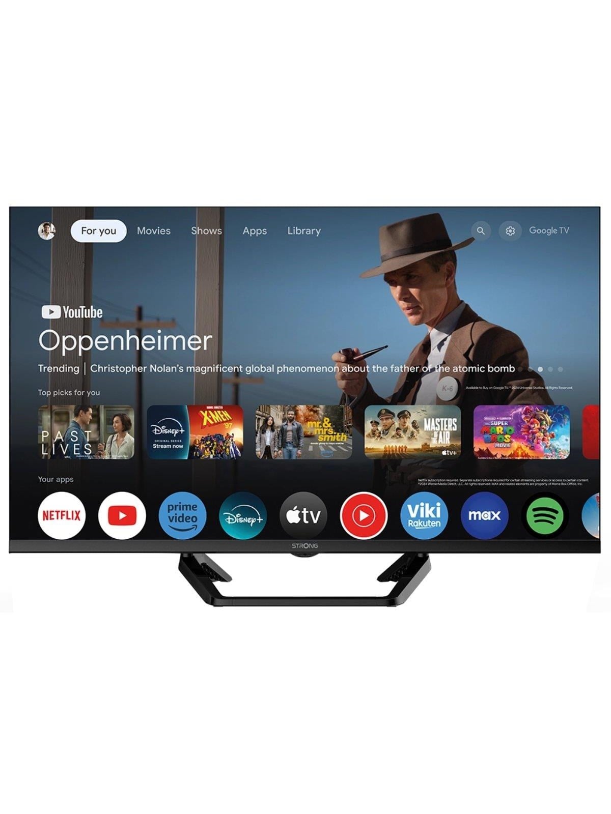 Strong 32" Flachbild TV Led 720p HD 12v Google TV Central Stand | Hdr 10 - Srt32hg4723c