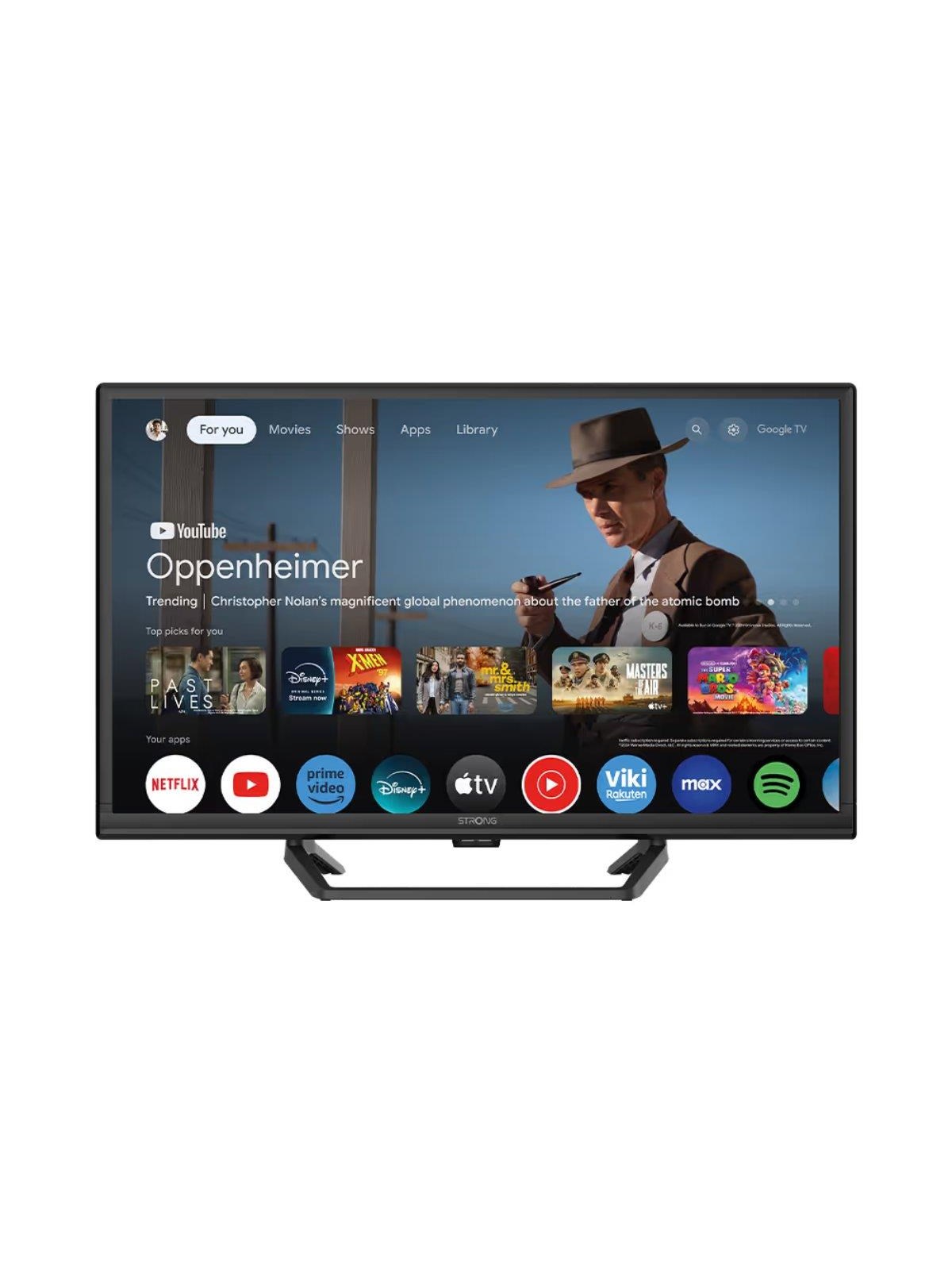 Strong 24" Flachbild TV Led 720p HD 12v Google TV Central Stand | Hdr 10 - Srt24hg4723c