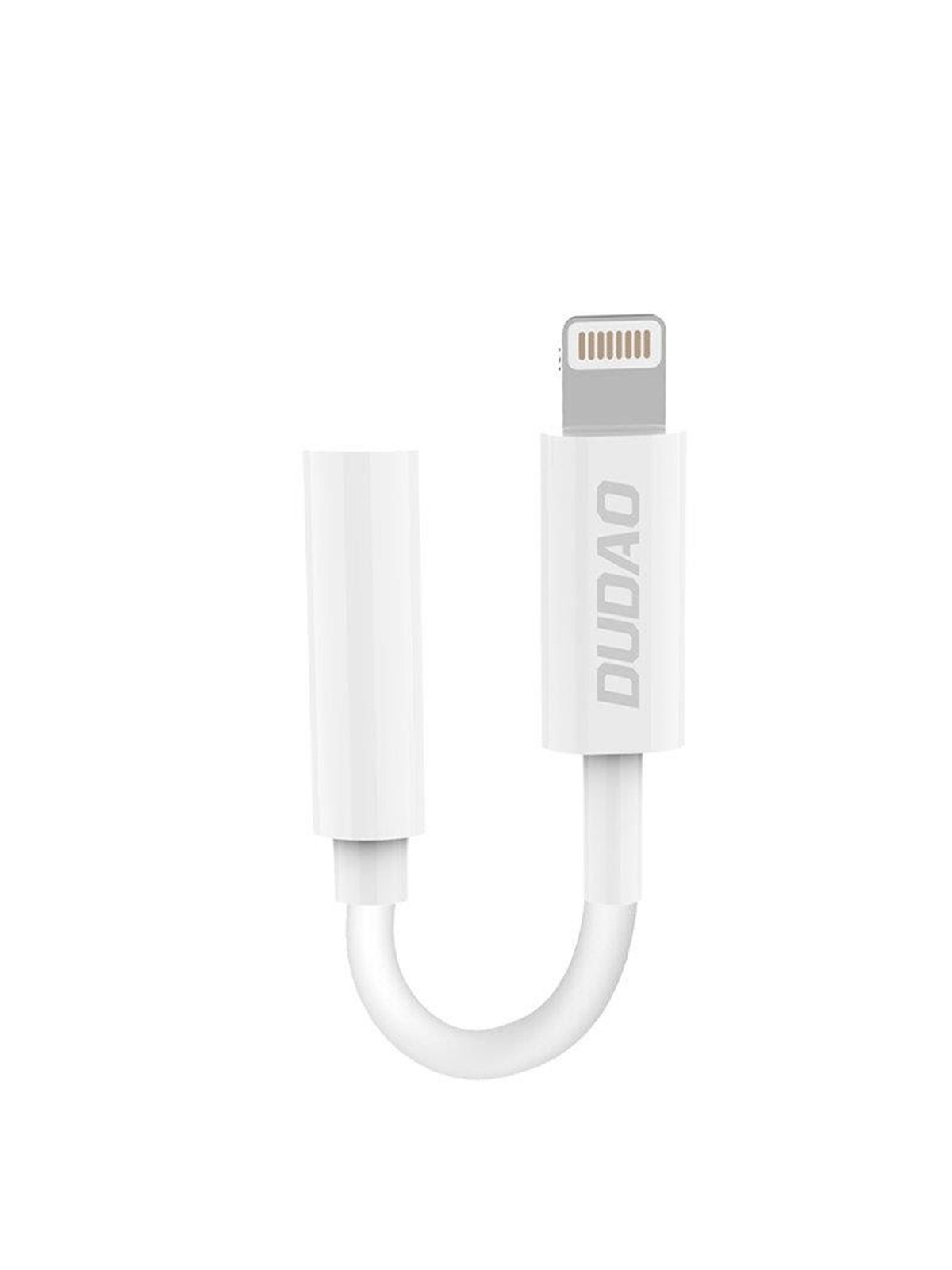 Dudao Audio Adapter Headphone Adapter From Lightning to 3.5 mm Mini Jack White (L16i White) - Audio Kabel - 6976625336104