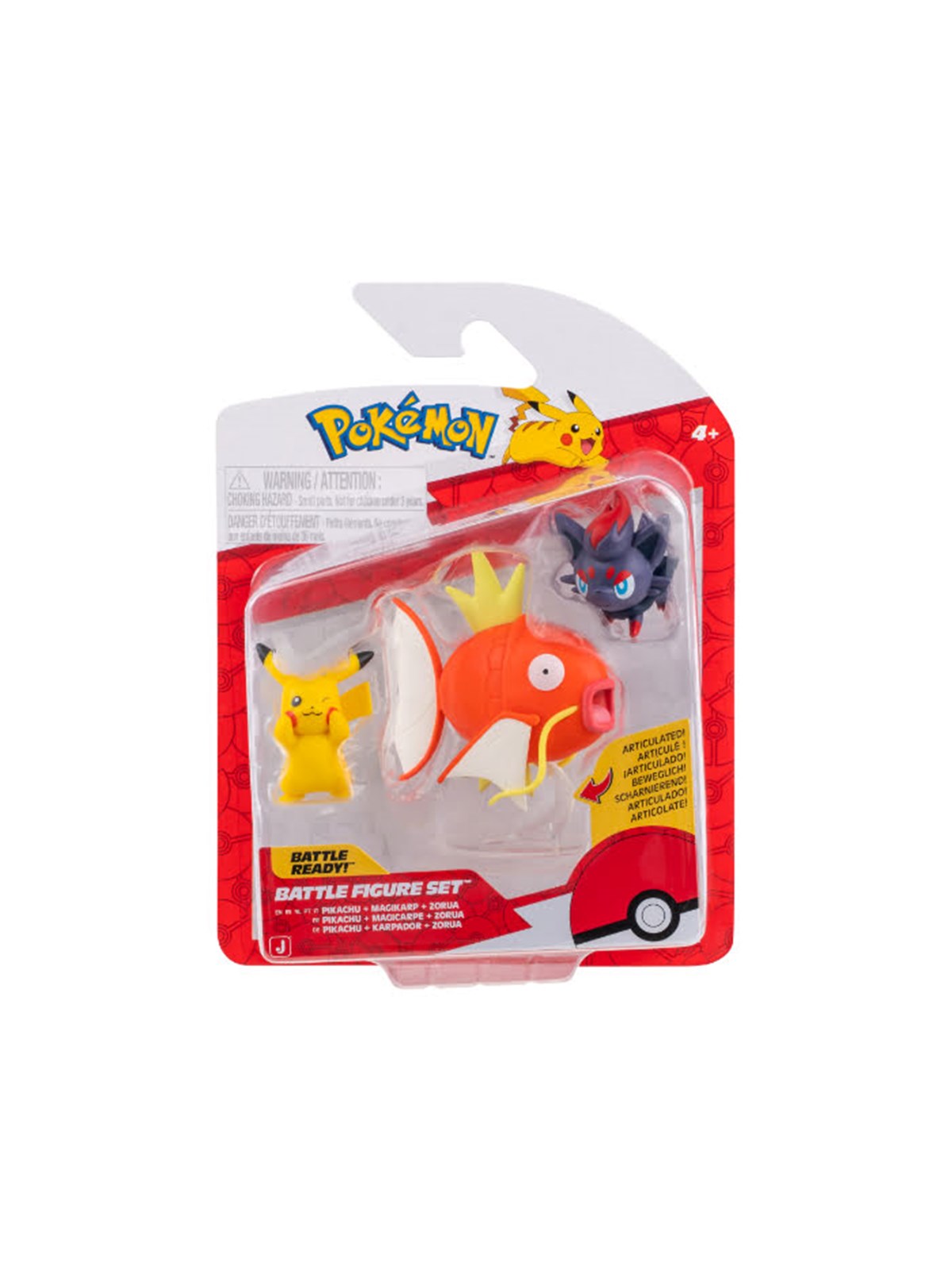 Pokemon Battle Figure 3 pk Pikachu/magikarp/zorua - Pkw4090