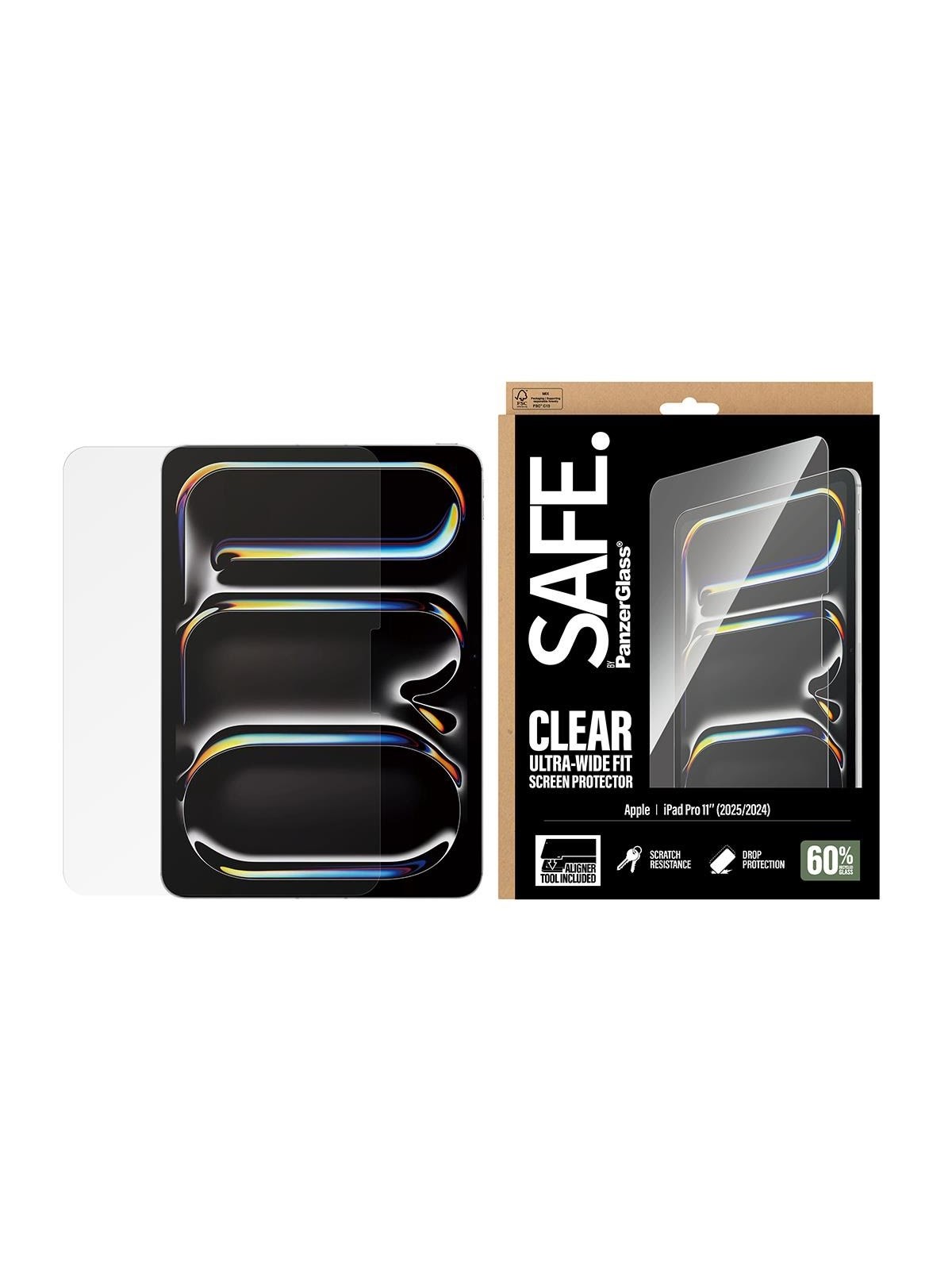Safe by Panzerglass Screen Protector Ipad Pro 11" (2024-2025) | Ultra-wide Fit w. Fastfit Tool - Tablets Anderes Zubehoer - Sa80756