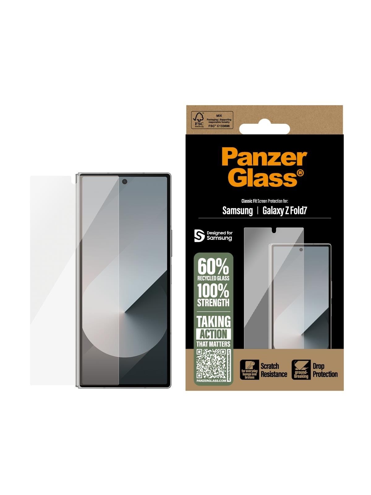 Panzerglass Screen Protector Samsung Galaxy Z Fold7 | Classic Fit - Handys Schutzfolie - Pg68903