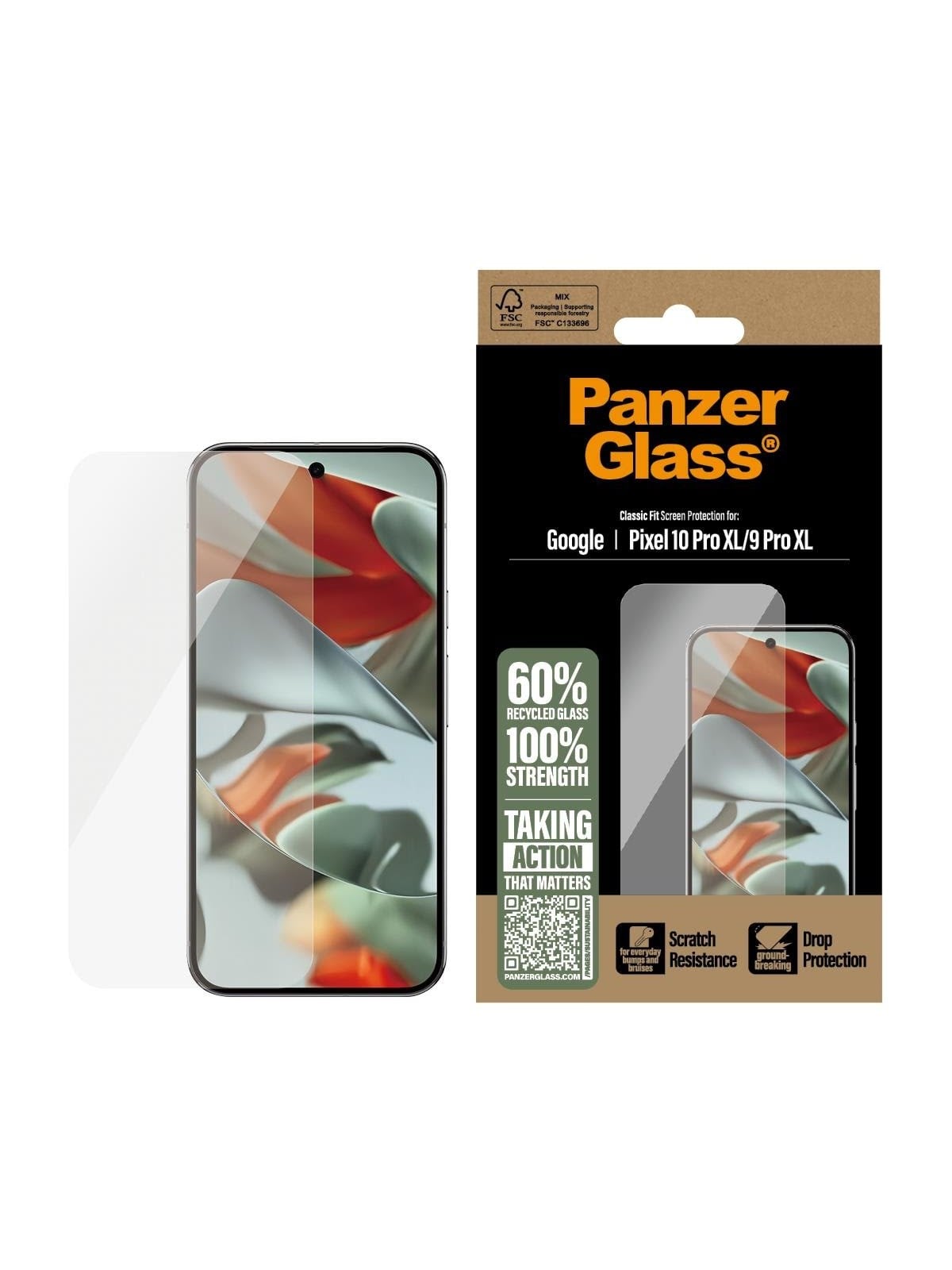 Panzerglass Screen Protector Google Pixel 10 Pro XL | 9 Pro XL | Classic Fit - Handys Schutzfolie - Pg92324