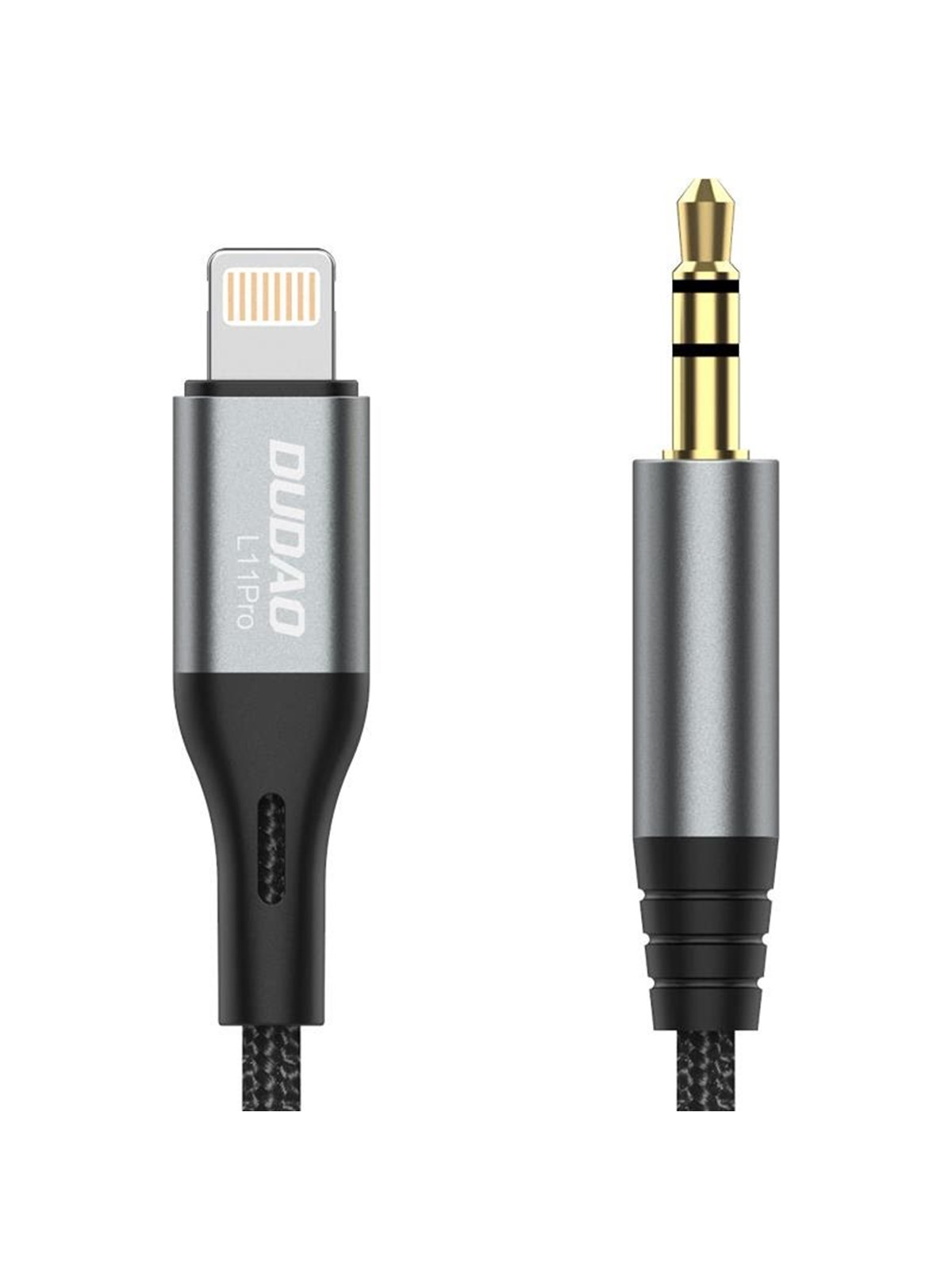 Dudao Audio Cable Lightning - Mini Jack 3.5mm 1m Gray (L11pro) - Audio Kabel - 6970379618622