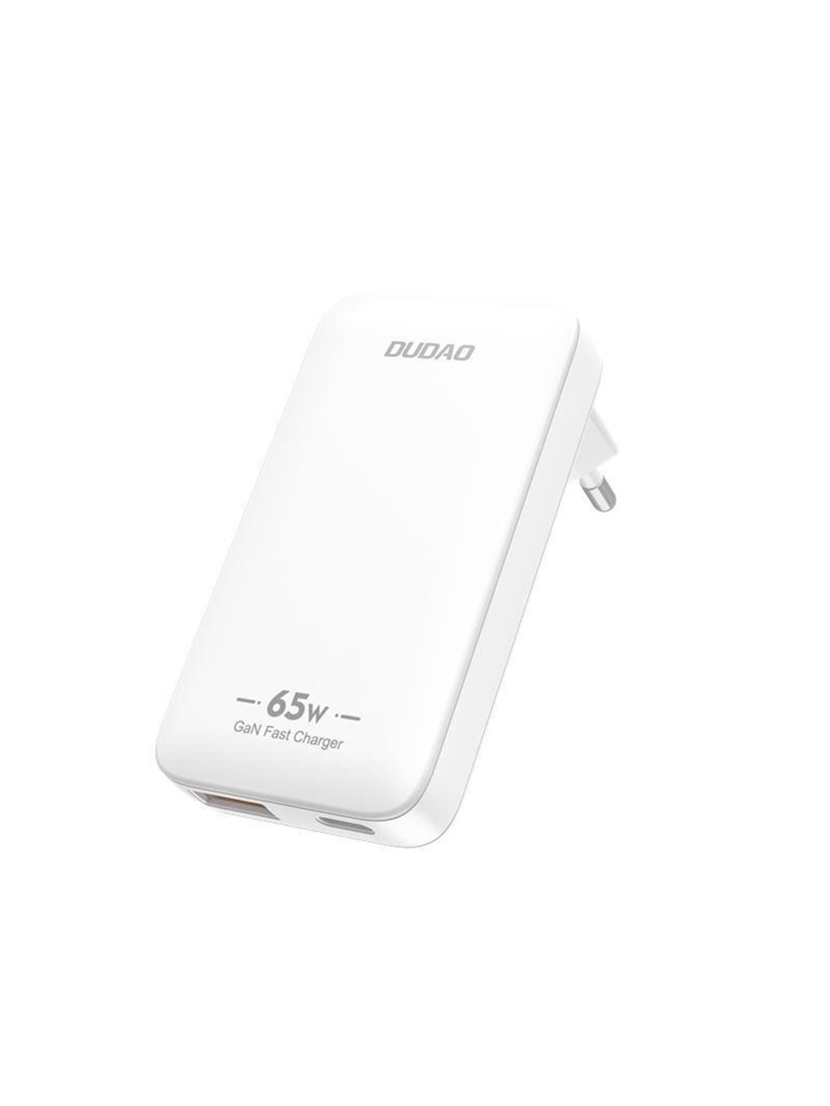 Dudao A65q 65w Gan Travel Wall Charger Usb-a / Usb-c PD Ultra-thin EU / US - White - Handys Adapter Und Ladegeraete - 6976625333851