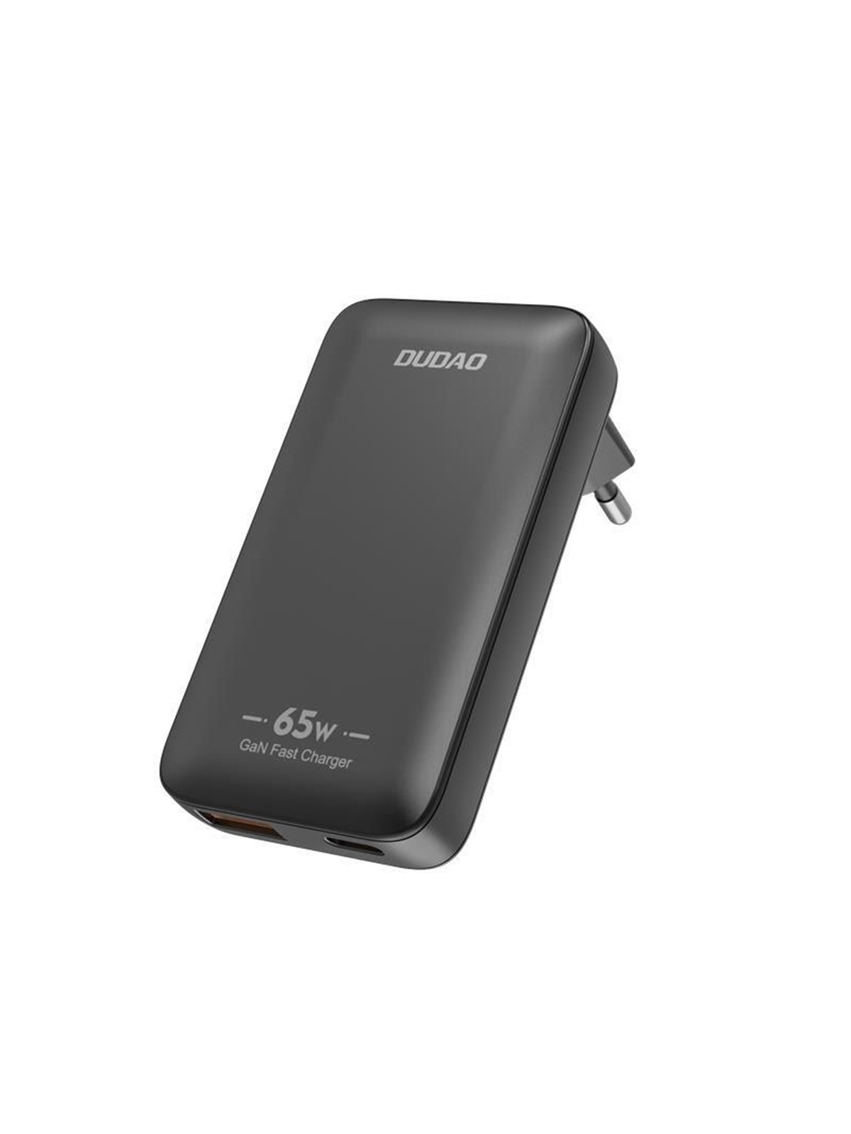 Dudao A65q 65w Gan Travel Wall Charger Usb-a / Usb-c PD Ultra-thin EU / US - Black - Handys Adapter Und Ladegeraete - 6976625333868