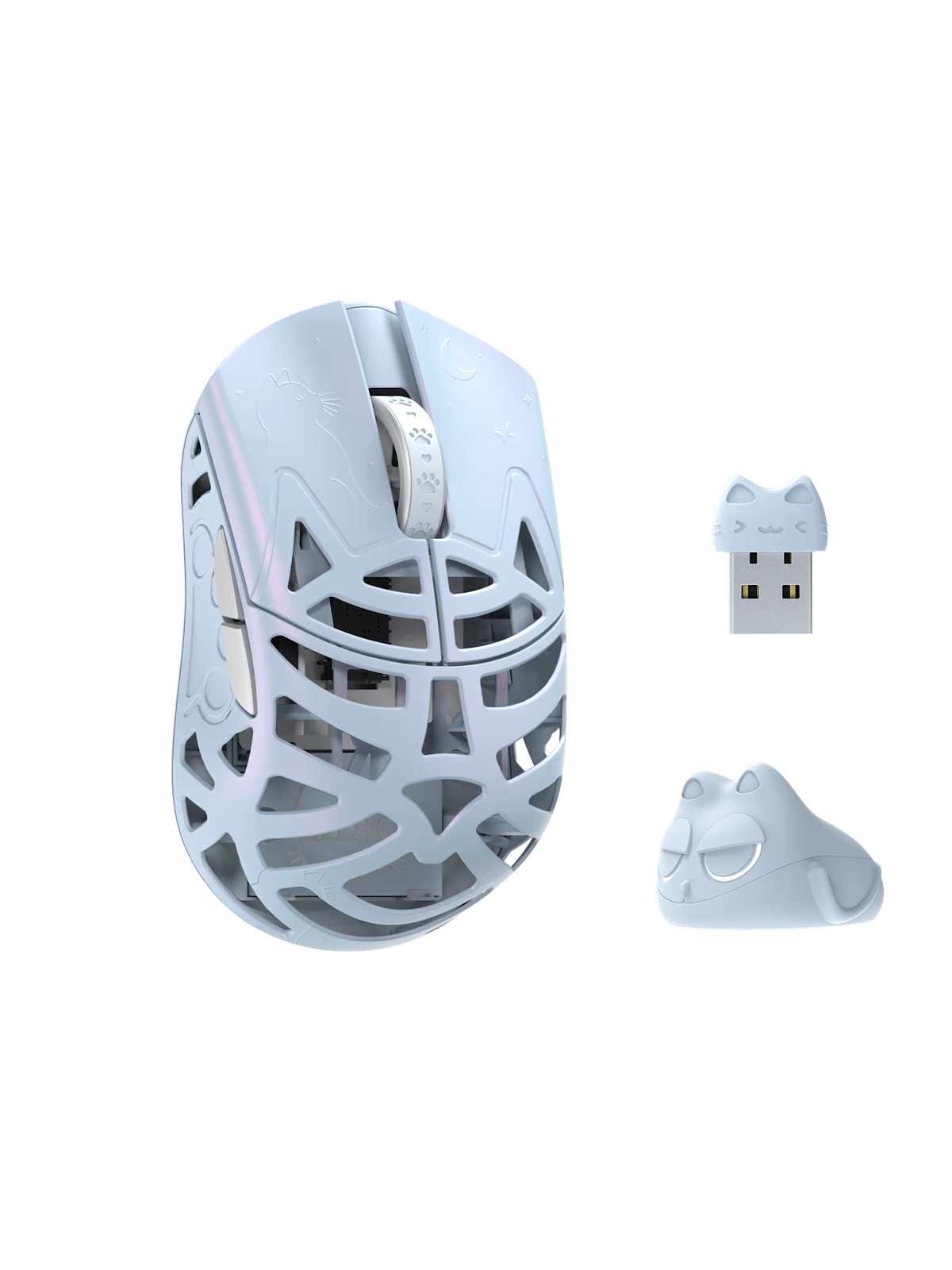 Wlmouse Beast Miao (Omron) / Wireless 8K / Magnesium - Gaming Maus (Blau) - Miao-iblue-o