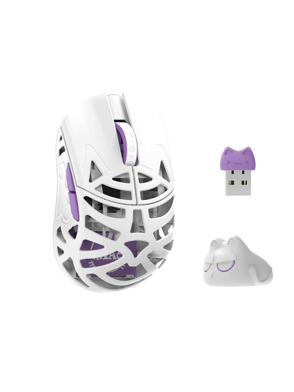 Wlmouse Beast Miao (Omron) / Wireless 8K / Magnesium - Gaming Maus (Weiß) - Miao-white-o