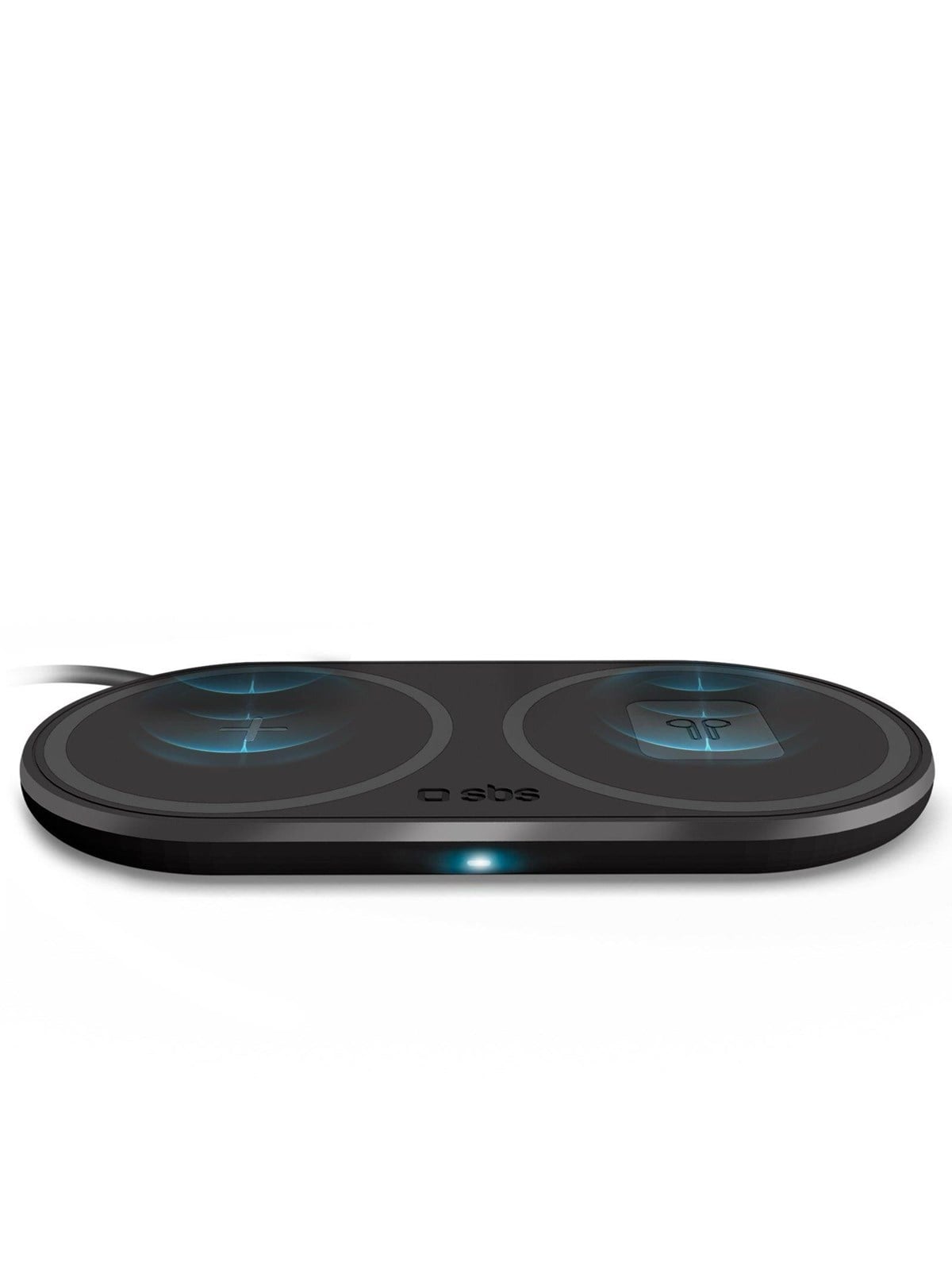 Sbs Dual Wireless 10w+10w Qi Charger Pad - Black - Handys Adapter Und Ladegeraete - Tewire20wdoub