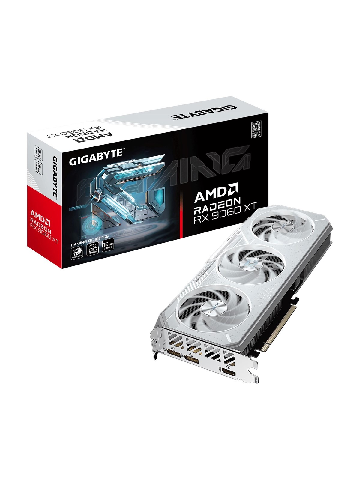 Gigabyte Radeon RX 9060 XT Gaming OC Ice - 16gb Gddr6 Ram - Grafikkarte - Gv-r906xgamingocice-16gd