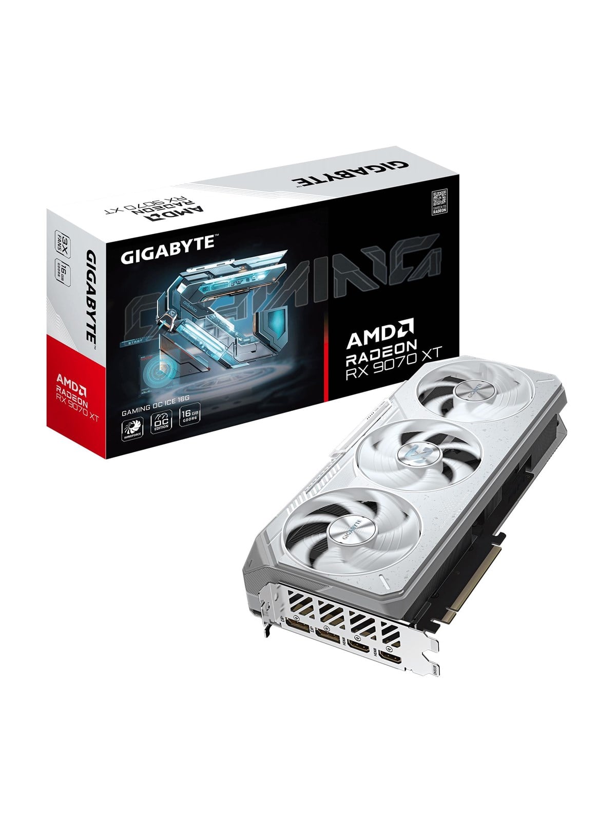 GIGABYTE Radeon RX 9070 XT GAMING OC ICE - 16GB GDDR6 RAM - Grafikkarte Image