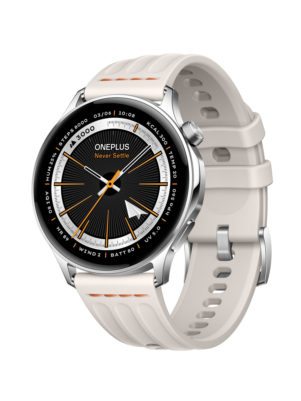 Oneplus Watch Lite 45mm - Silver - Smartwatches Pulsuhren Sportuhren Schrittzaehler - 5491100521