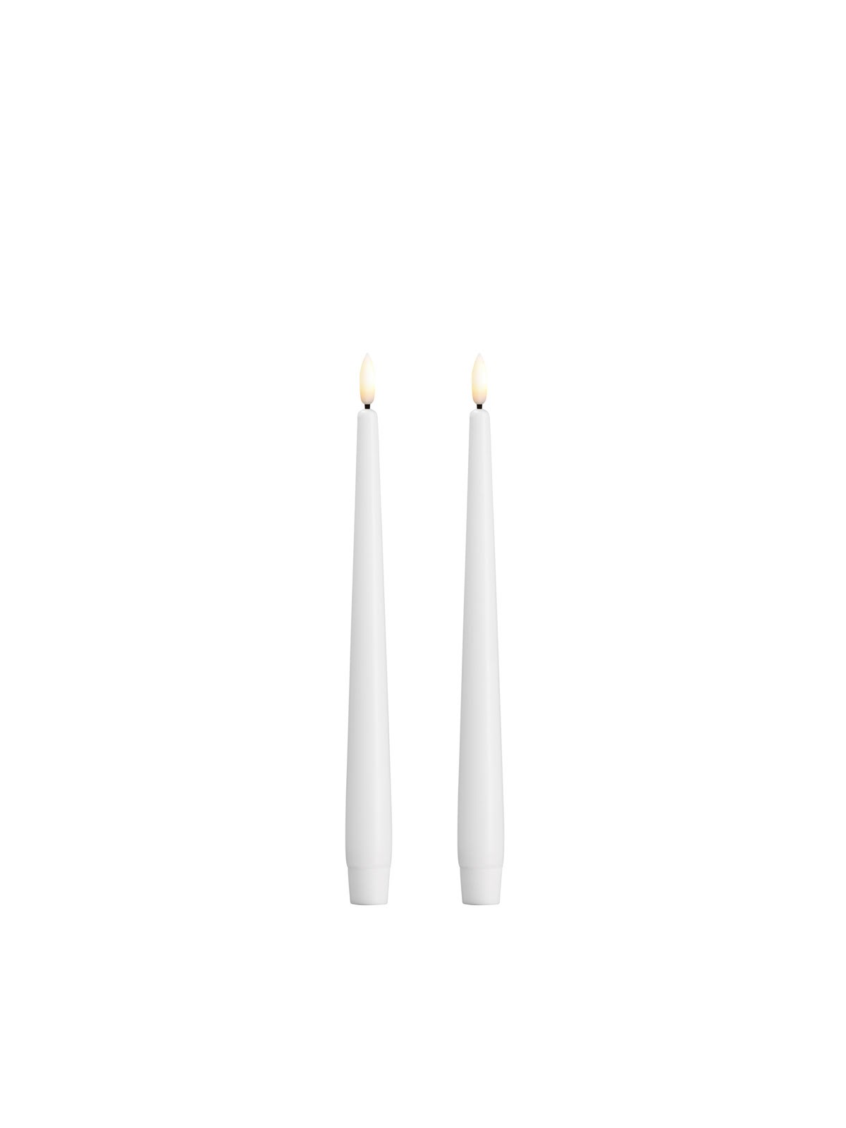 Moods & More Led Taper Candle - Slim - Classic White - 23x250 mm - 2 Pcs - Einrichtung - M50-cw023250