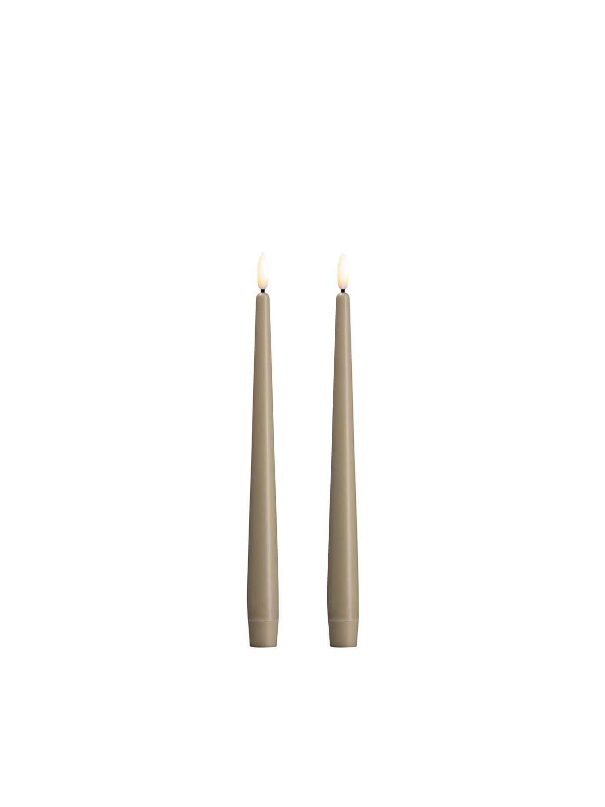 Moods & More Led Taper Candle - Slim - Kit Grey - 23x250 mm - 2 Pcs - Einrichtung - M50-kg023250