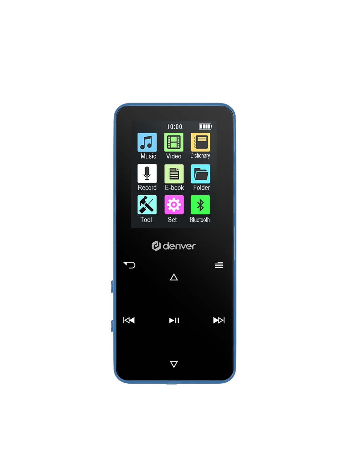 Denver Mp-1830bu Blue - Mp4 Media Player With Built-in Bluetooth And Rechargeable Battery - Mp3 Spieler 4 GB - Mp3 Player Zubehoer