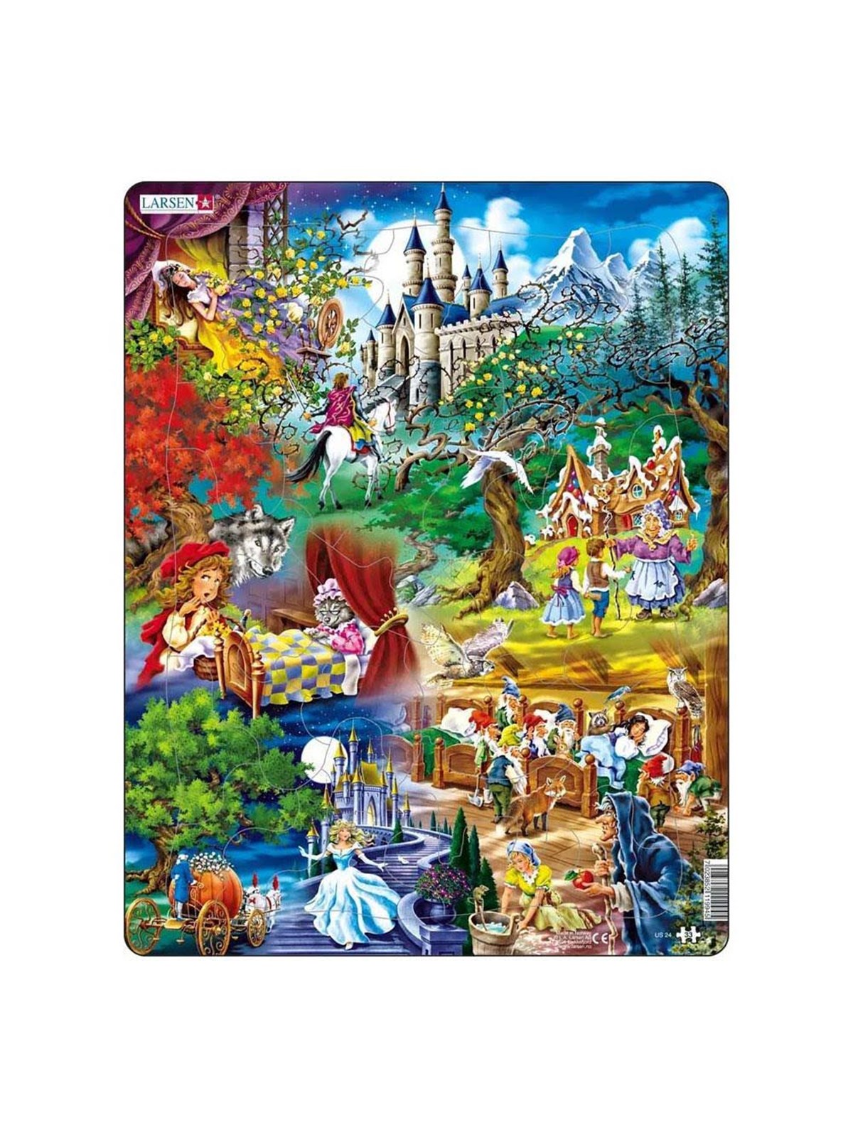 Selecta Play Larsen Jigsaw Puzzle Grimm's Fairy Tales 33 Pcs. Boden - La-us24