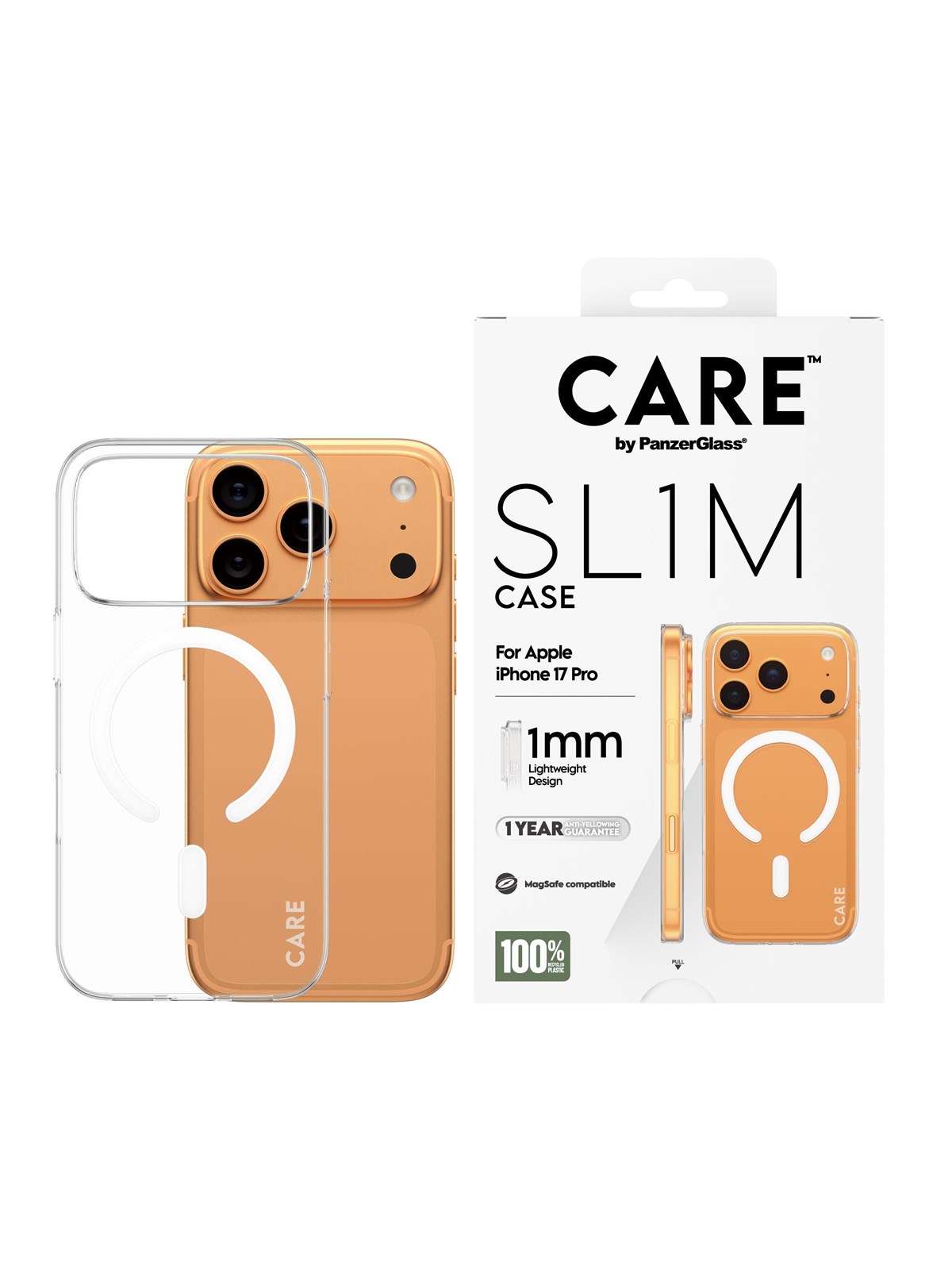 Care by Panzerglass Sl1m Case Transparent w. Magsafe Iphone 17 Pro - Handys Cover Cases - Cr10709