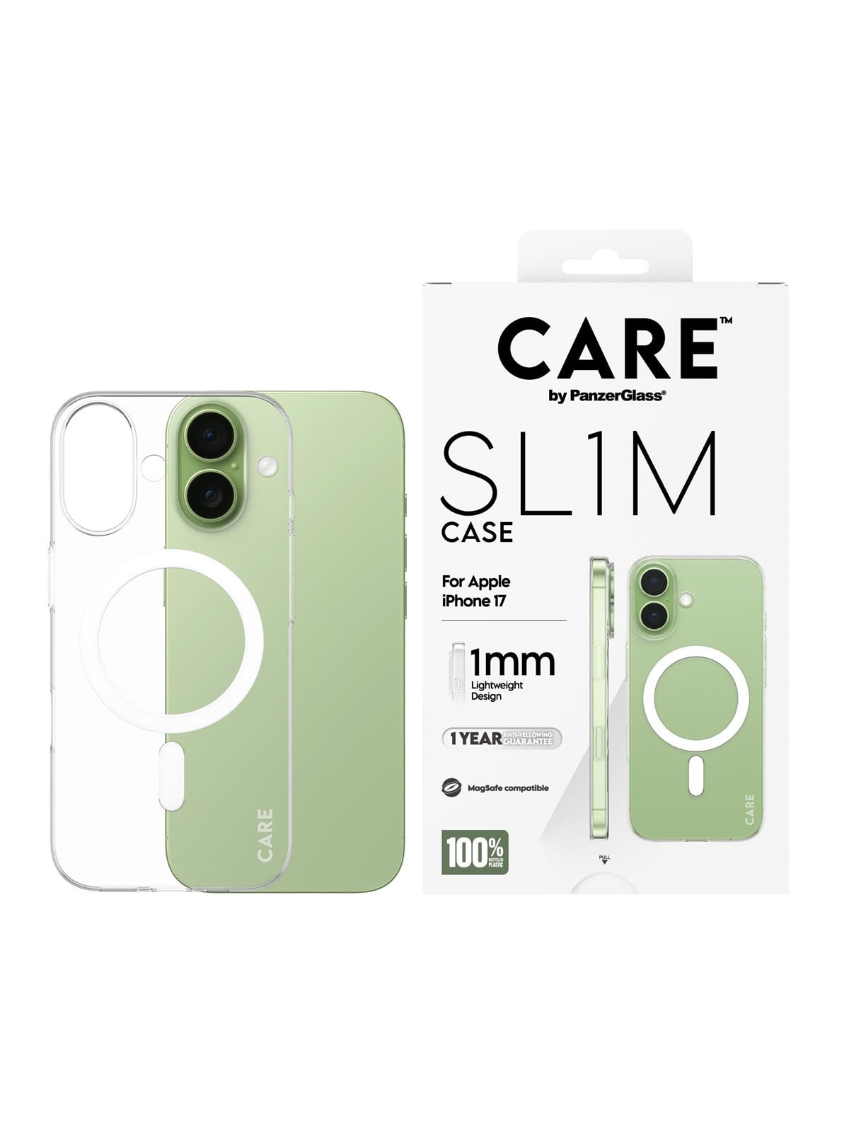 Care by Panzerglass Sl1m Case Transparent w. Magsafe Iphone 17 - Handys Cover Cases - Cr29411