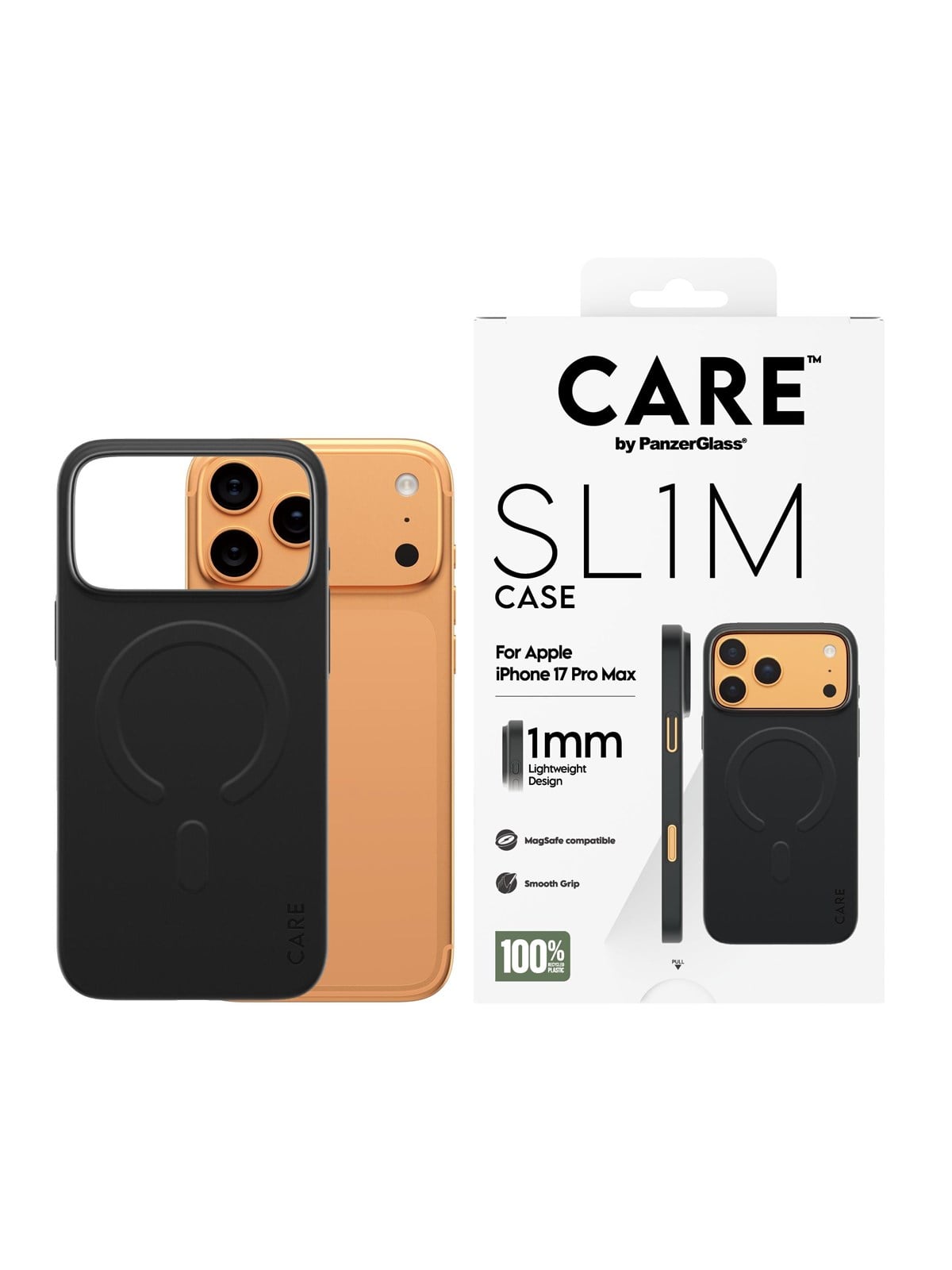 Care by Panzerglass Sl1m Case Black w. Magsafe Iphone 17 Pro Max - Handys Cover Cases - Cr35749