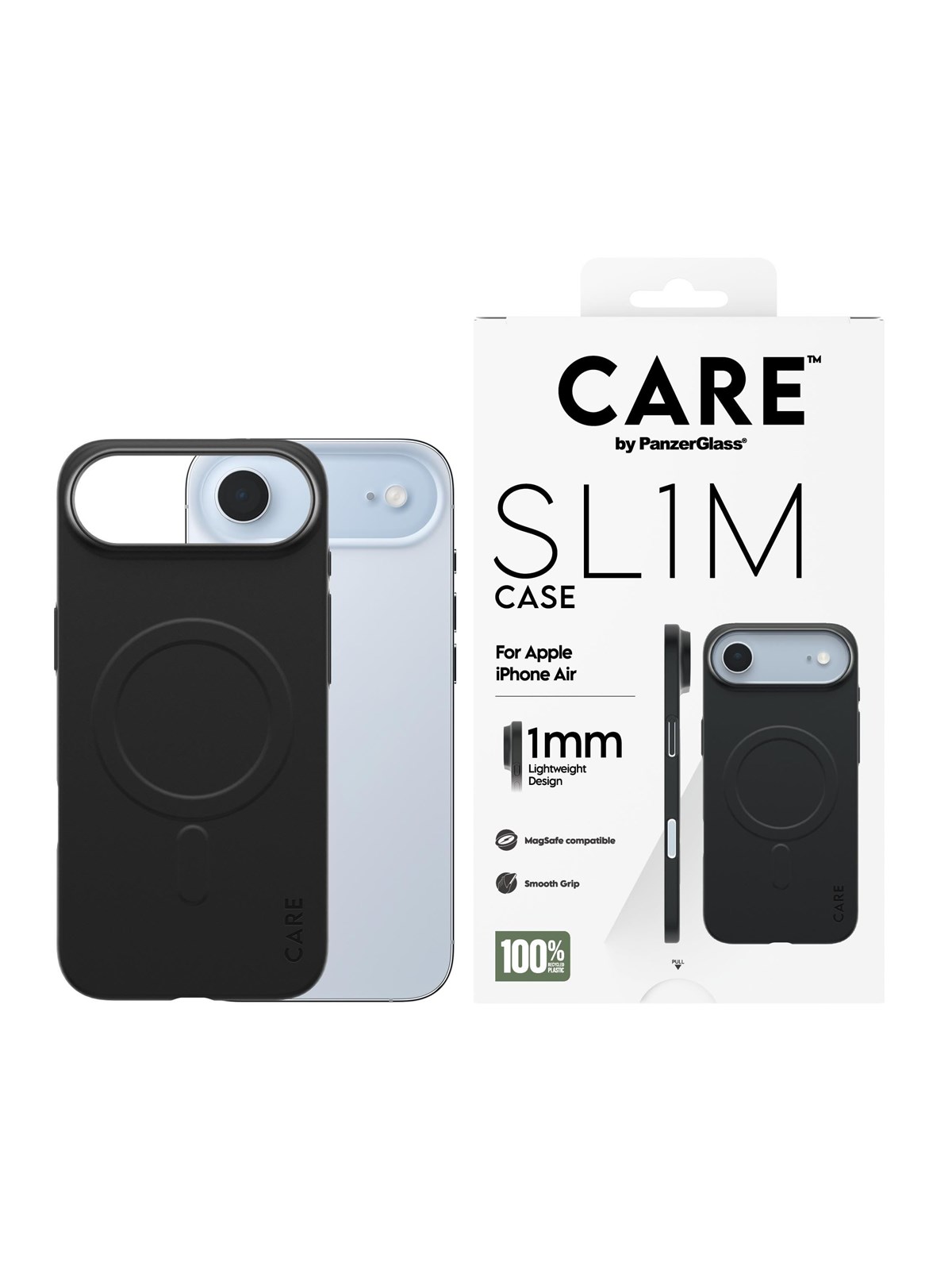 Care by Panzerglass Sl1m Case Black w. Magsafe Iphone Air - Handys Cover Cases - Cr38051