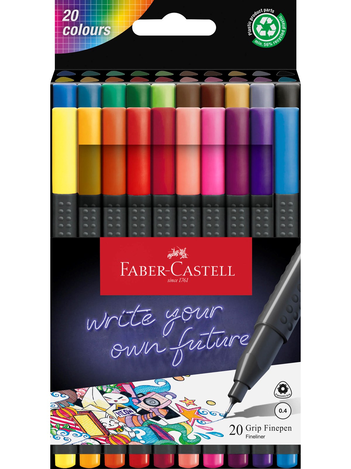 Faber-Castell Finepen Grip 0.4 20er Etui