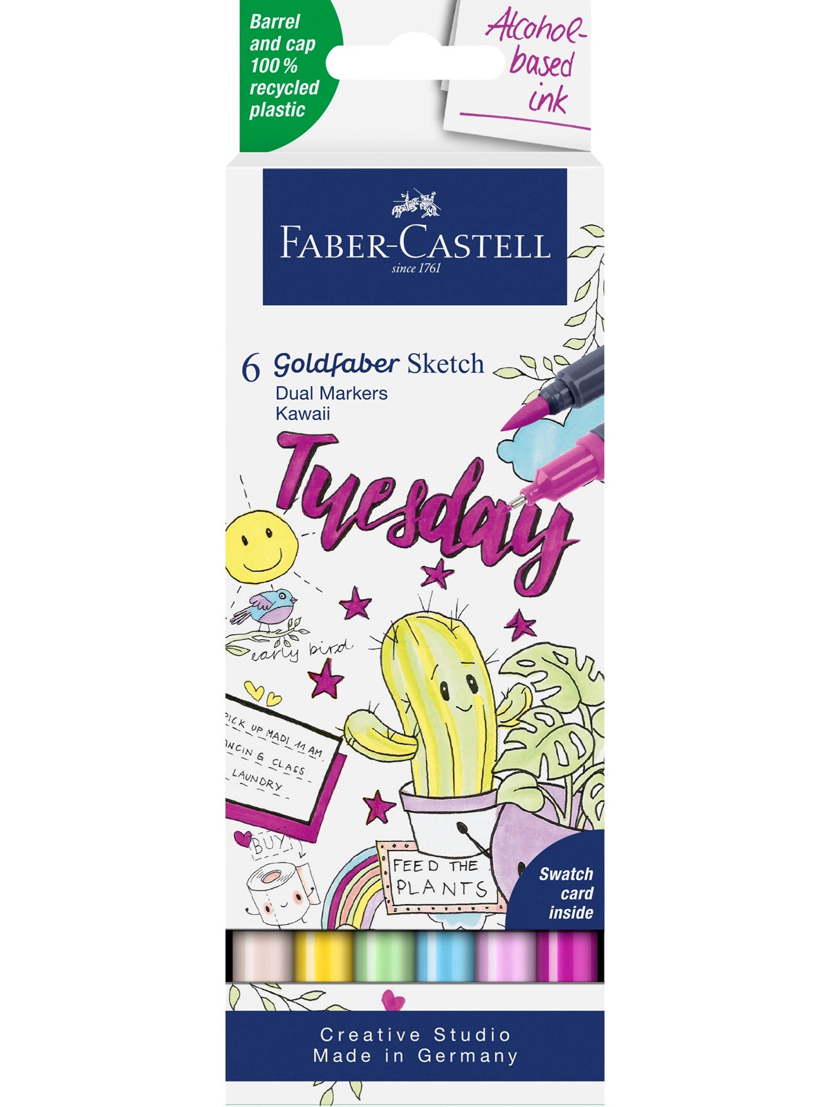 Faber-castell Sketch Marker Gofa 6er Etui Kawaii - Utensilien Zum Schreiben Und Zeichnen - 164811
