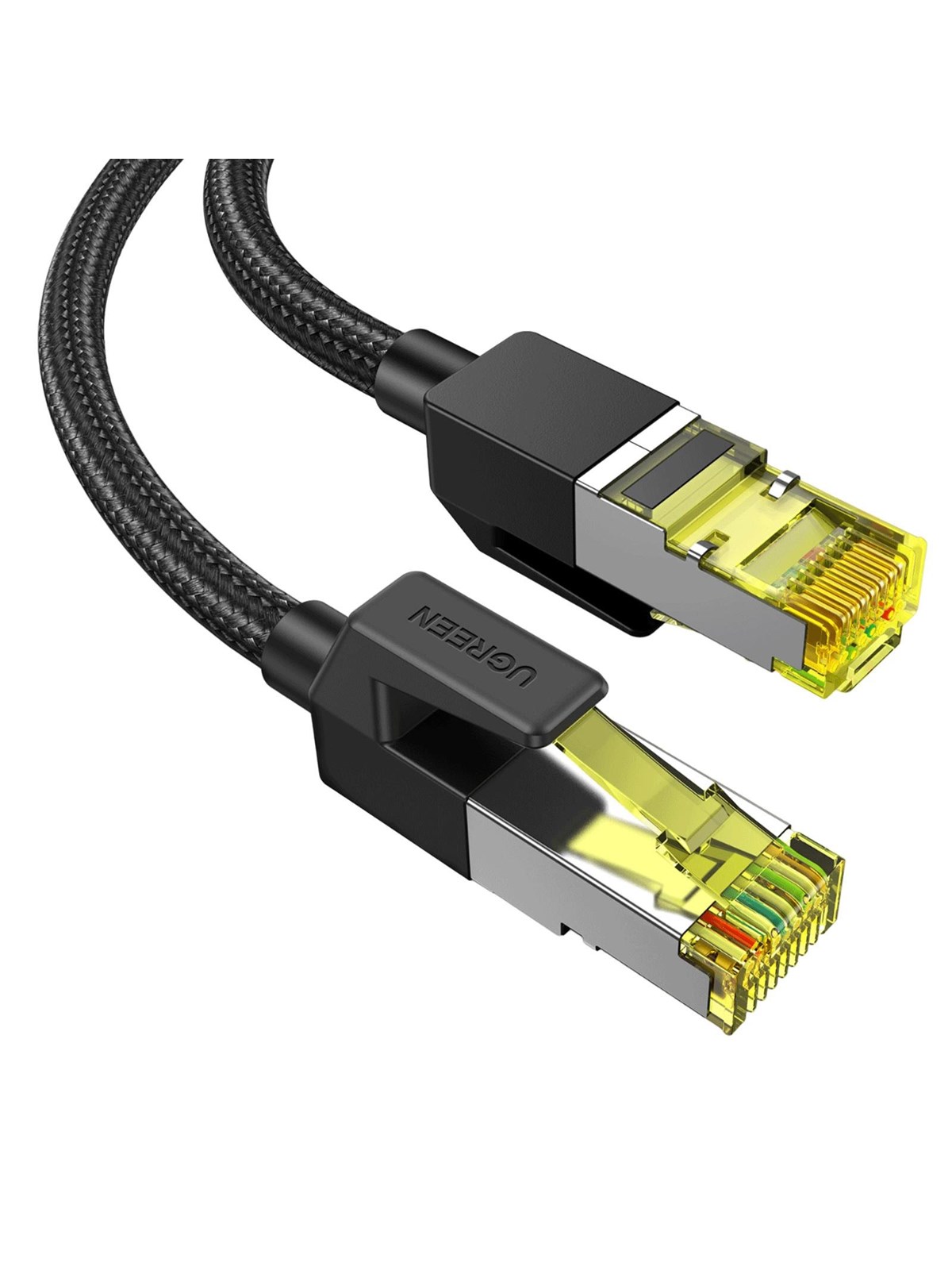 Ugreen Cat7 10gbps 600mhz F/ftp Rj45 Patch Ethernet Cable - Schwarz - 0.5 Meter - Netzwerk Kabel - 80420
