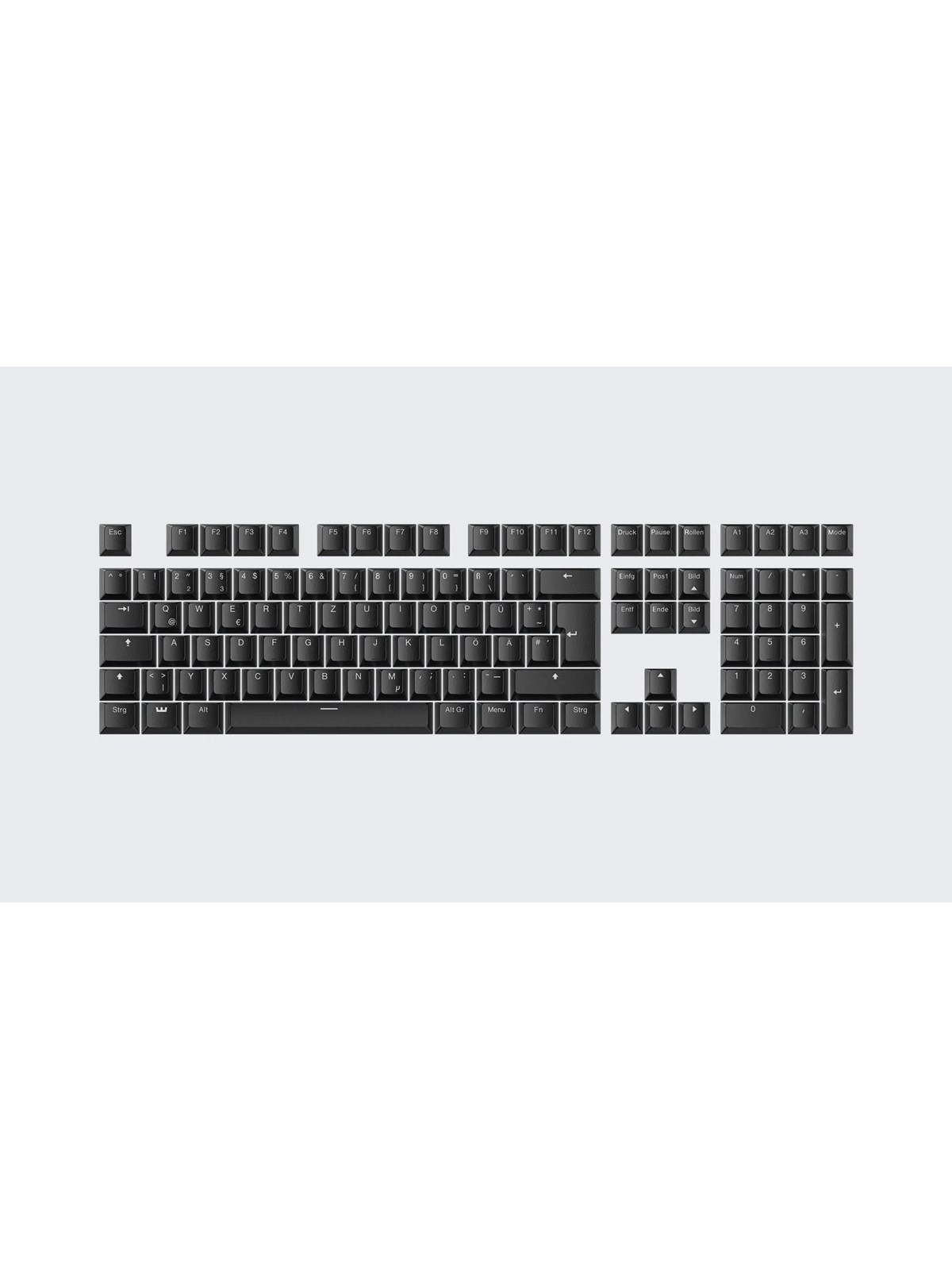 Wooting Pbt Iso Keycaps - Just Black - Keycaps - Deutsch - Schwarz - Tastaturen - Kc3-de1-pds-bk1