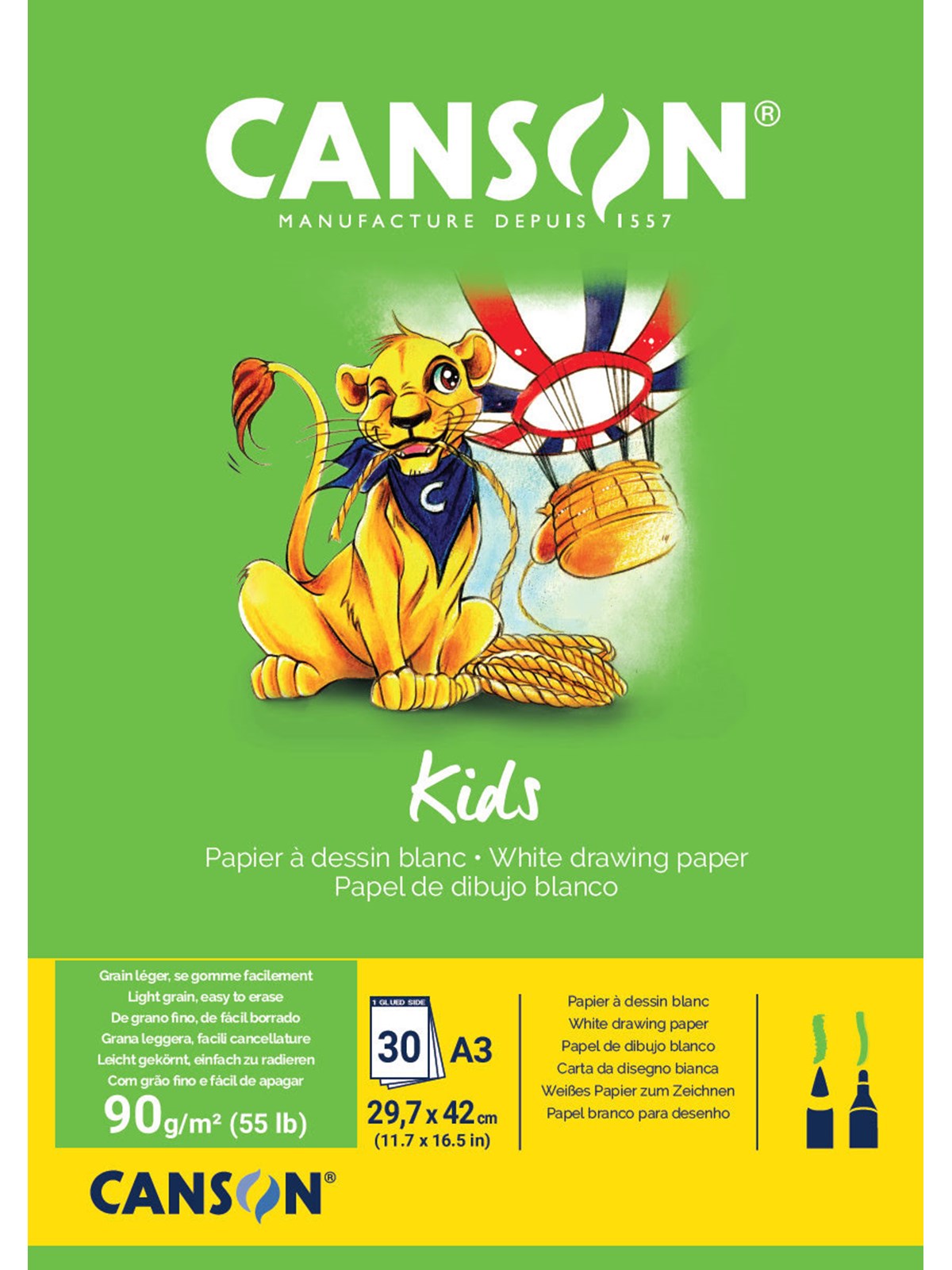Canson Kids Drawing A3 90g Pad 30 SH - Kunst Handwerk Ausstattung - 17-400015586
